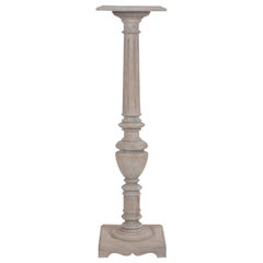 Antique French Oak Candle Stand