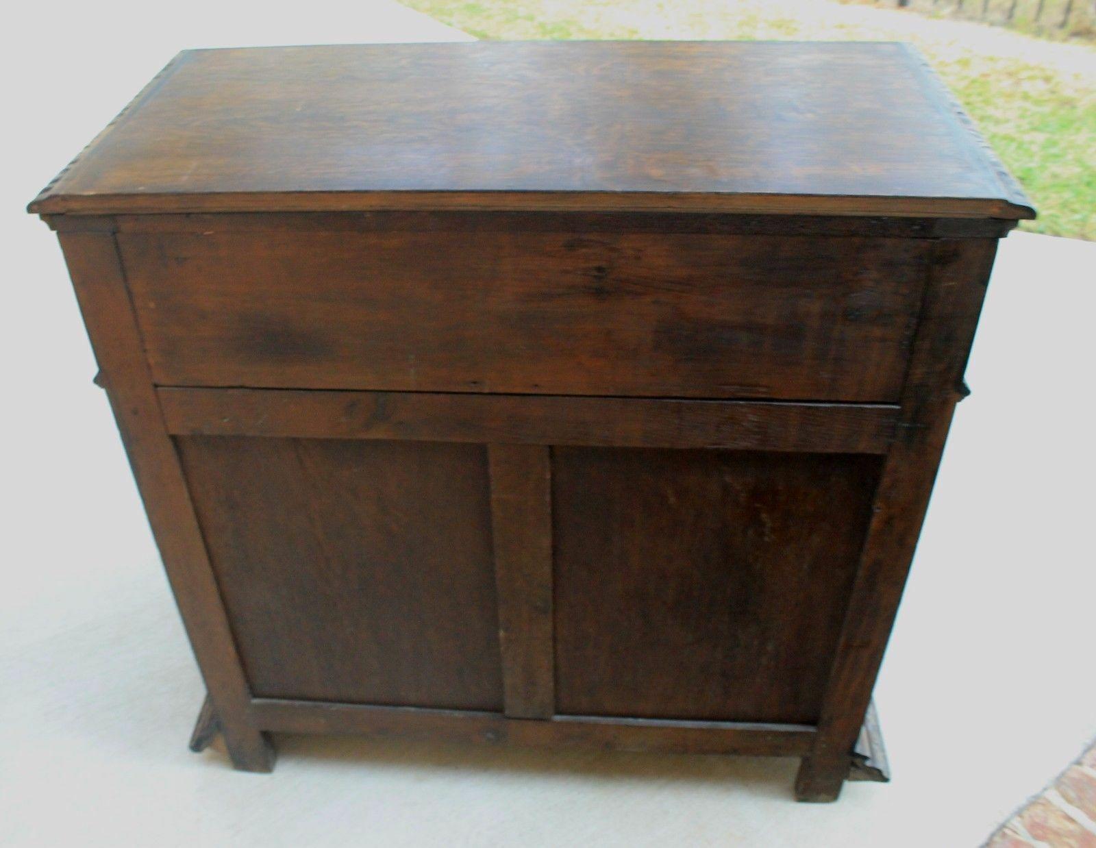 Antique French Oak Chest of Drawers Renaissance Barley Twist Entry Commode 6