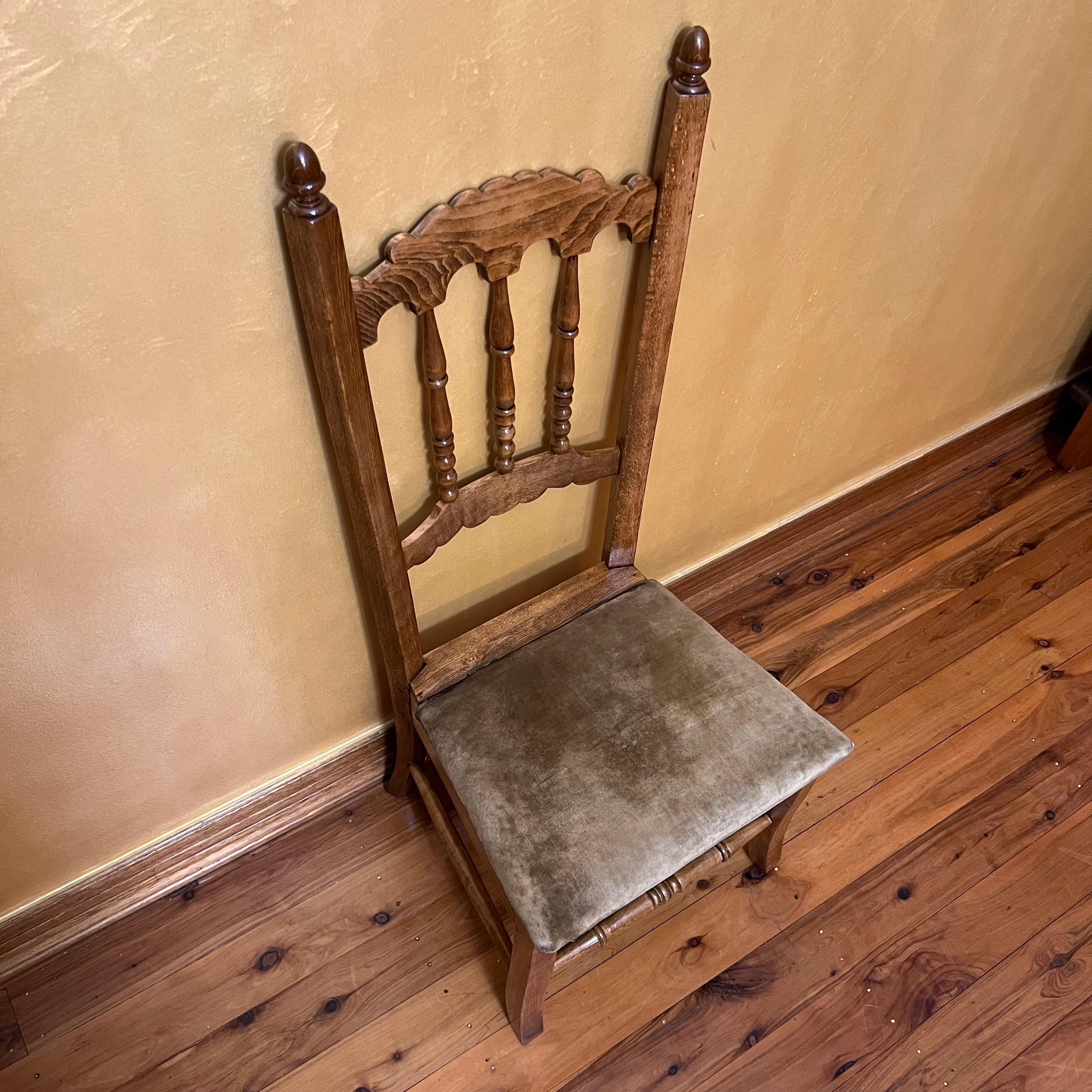 20th Century Antique French Oak Children's Seat Lift Chair For Sale