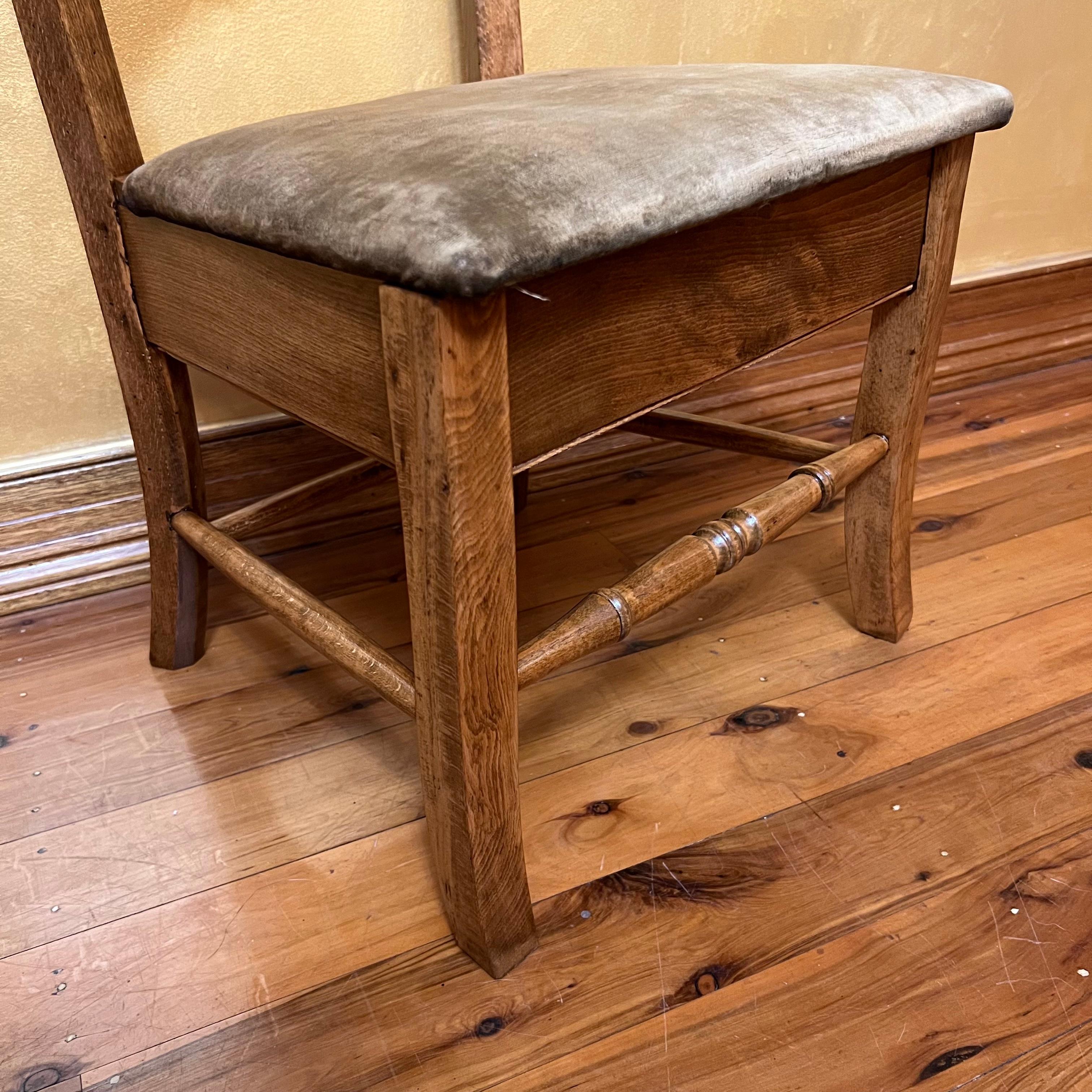 Antique French Oak Children's Seat Lift Chair For Sale 2