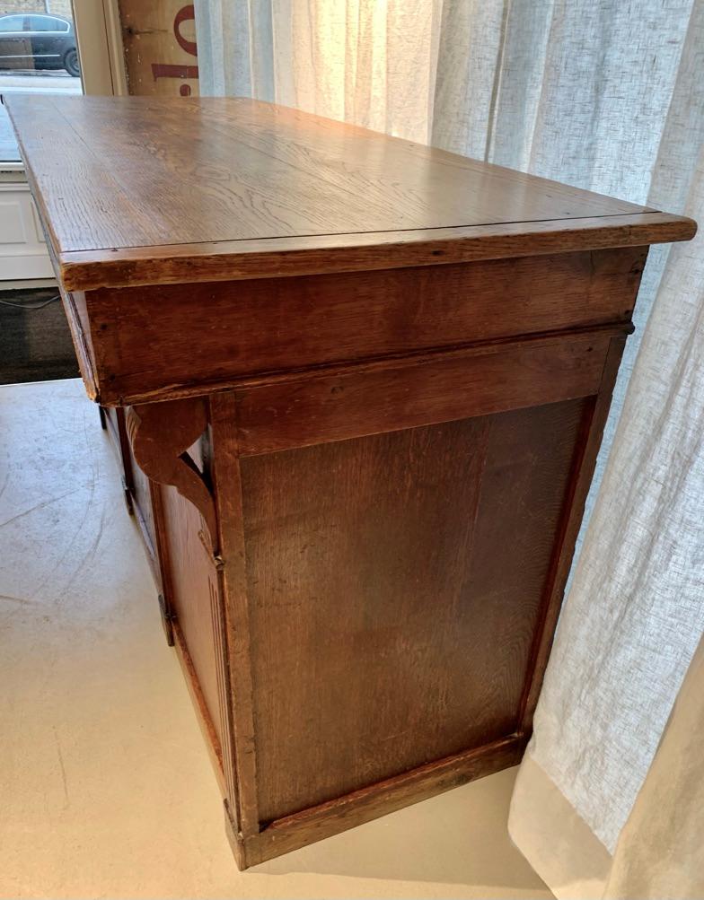 Antique French Oak Counter with Drawers 2
