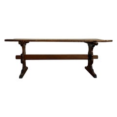 Antique French Oak Country Rustic Dining Table Circa 1800s Used French Oak Country Rustic Dining Table Circa 1800s