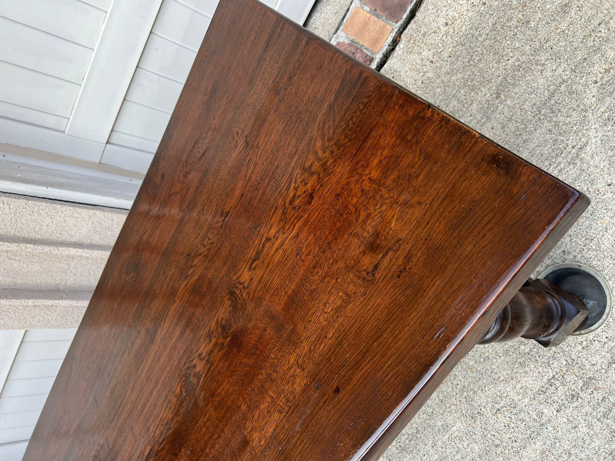 The Farm Antiques Farm Bakers Table Conférence Bureau Library Desk c1920 en vente 8