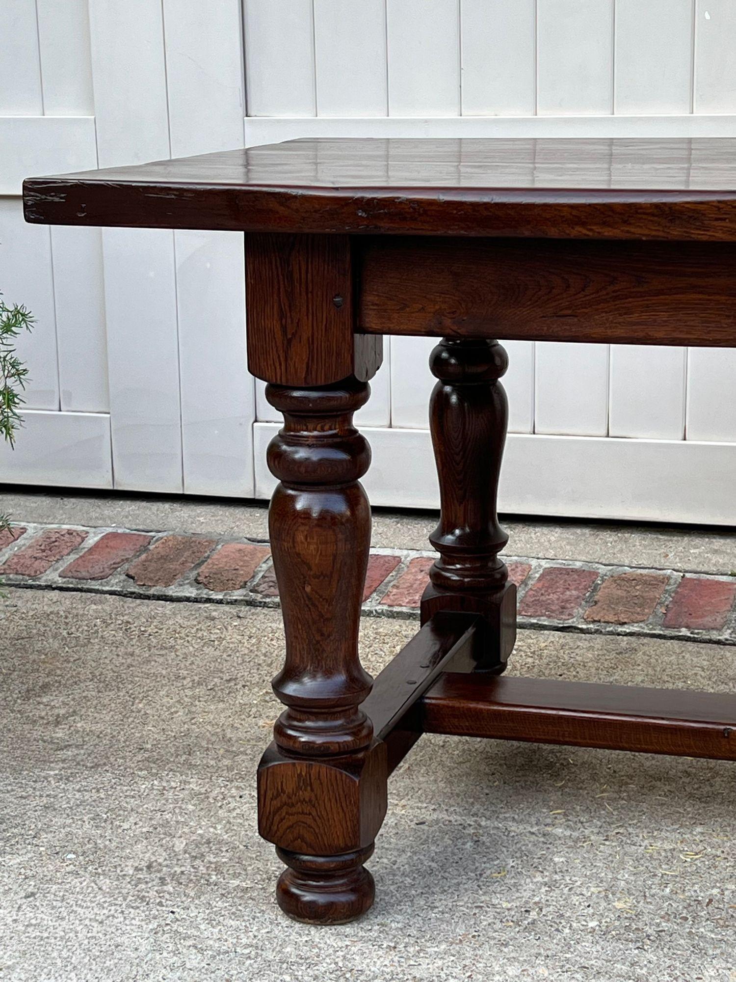 The Farm Antiques Farm Bakers Table Conférence Bureau Library Desk c1920 en vente 11