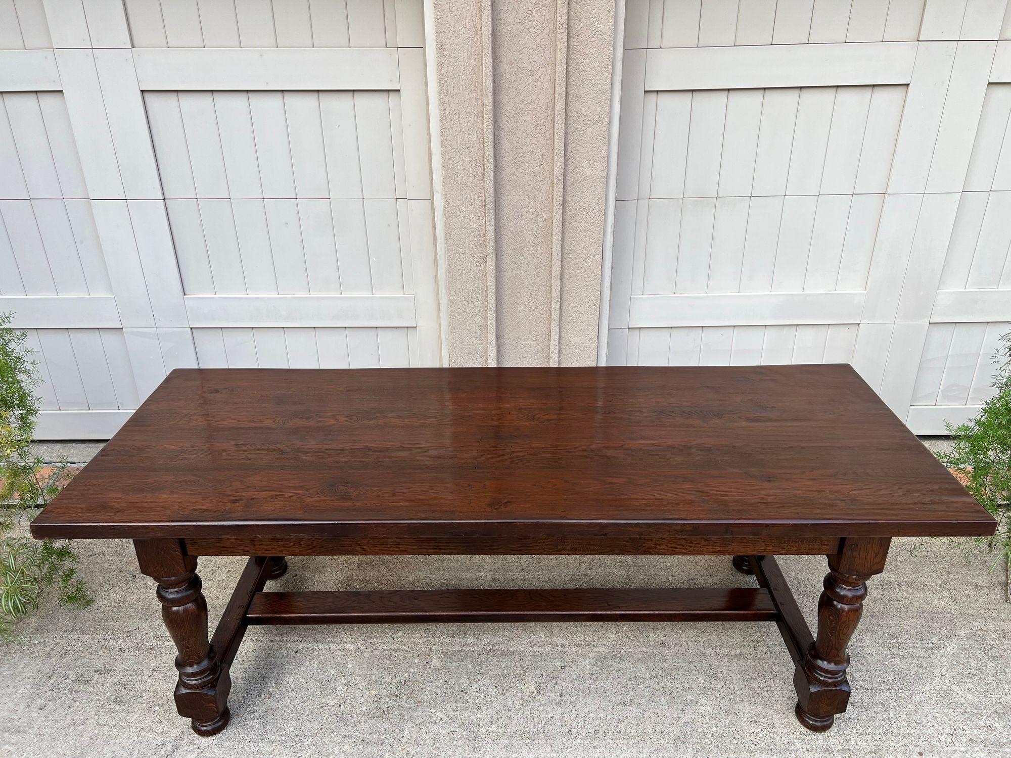 Français The Farm Antiques Farm Bakers Table Conférence Bureau Library Desk c1920 en vente