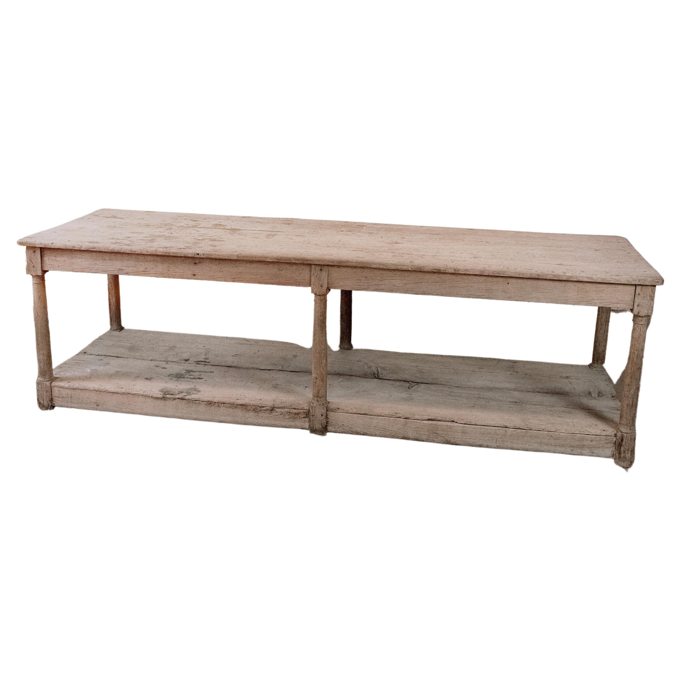 Antique French oak drapers table For Sale