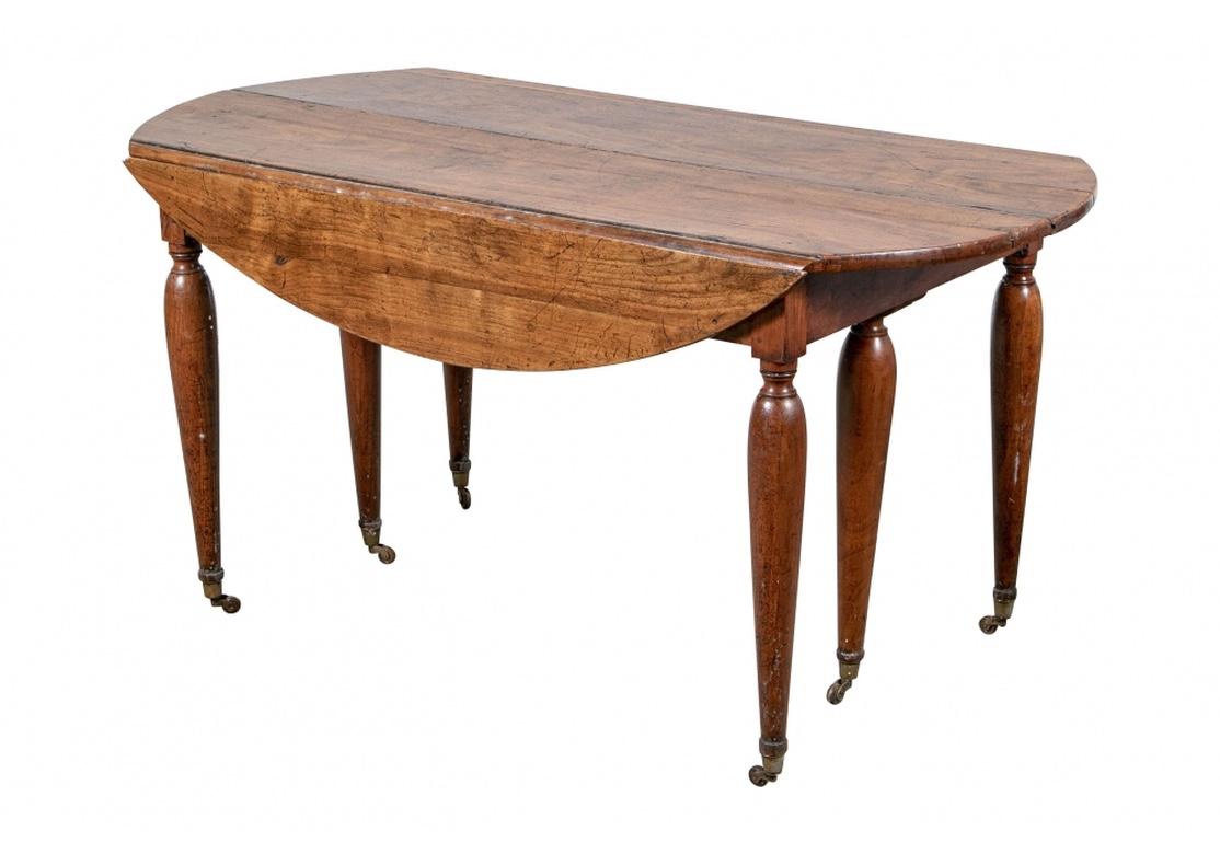 Antique French Oak Drop- Leaf Dining Table For Restoration 7
