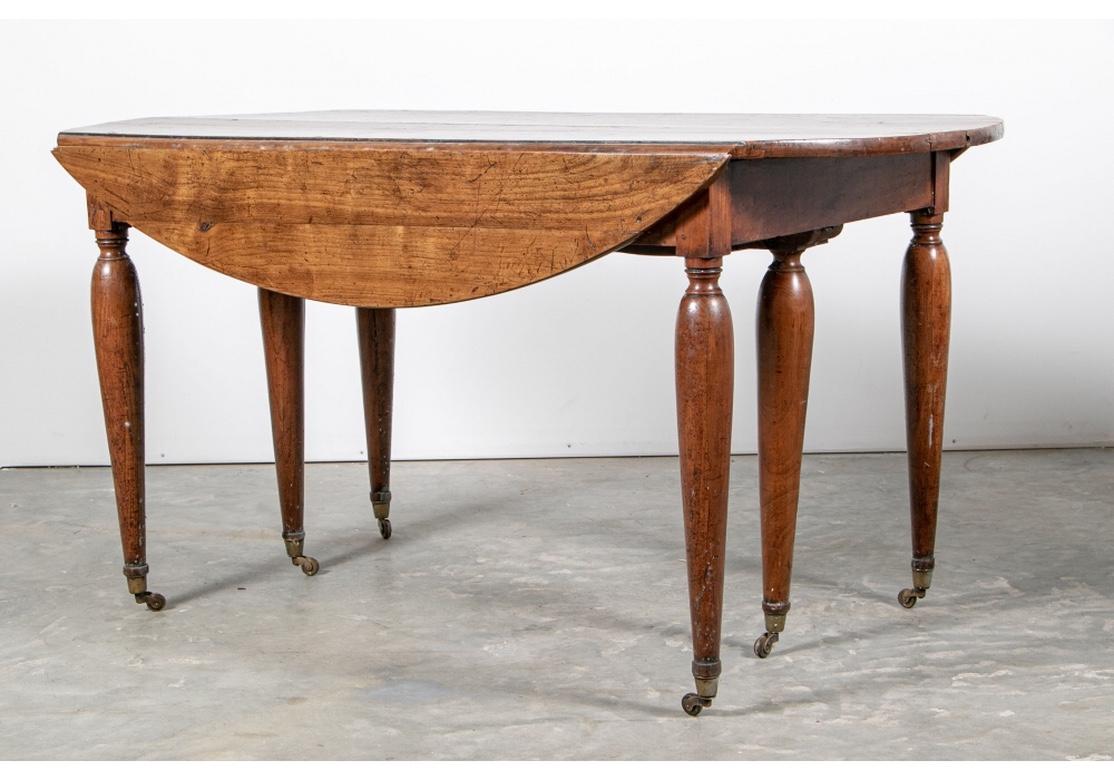 Antique French Oak Drop- Leaf Dining Table For Restoration 9