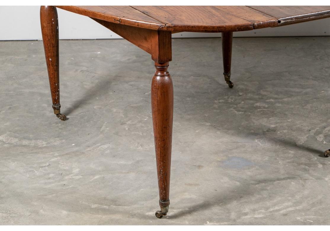 Antique French Oak Drop- Leaf Dining Table For Restoration 4