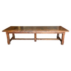 Antique French Oak Farm Table with Drawer 
Extension