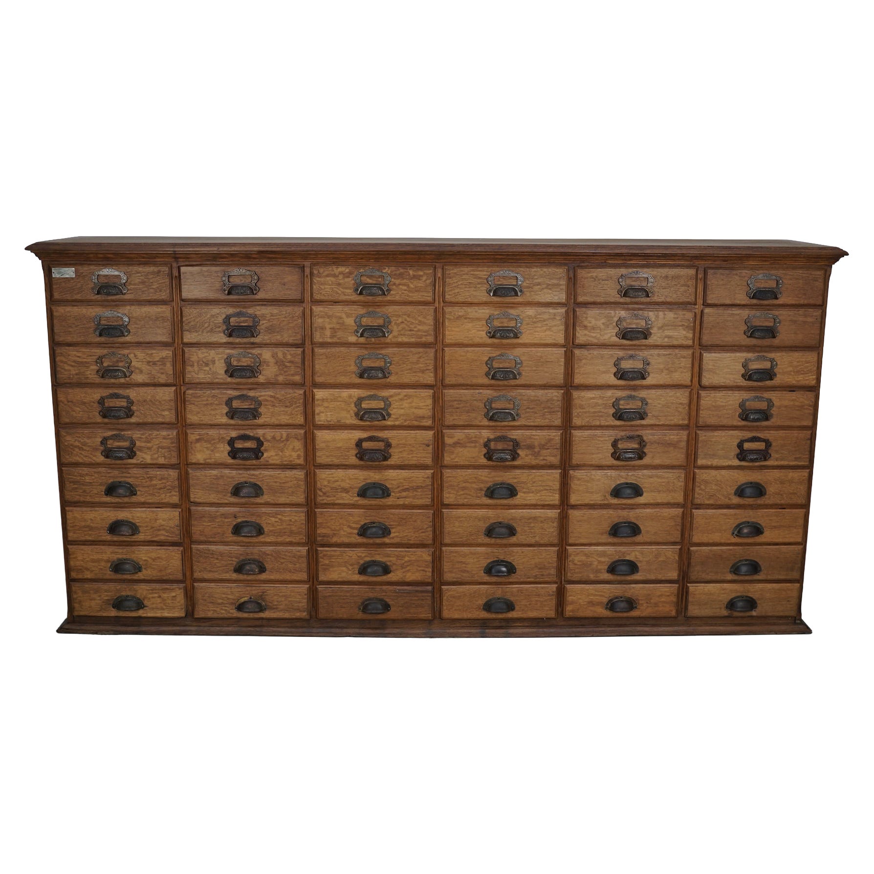 Antique French Oak Filing / Apothecary Cabinet by Chouanard, 1910 ca.