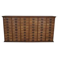 Antique French Oak Filing / Apothecary Cabinet by Chouanard, Ca 1910