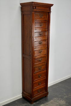 Antique French Oak Filing Cabinet Folding Doors, Early 20th Century