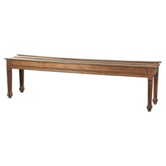 Antique French oak hallway bench/dining table bench from the 19th century
