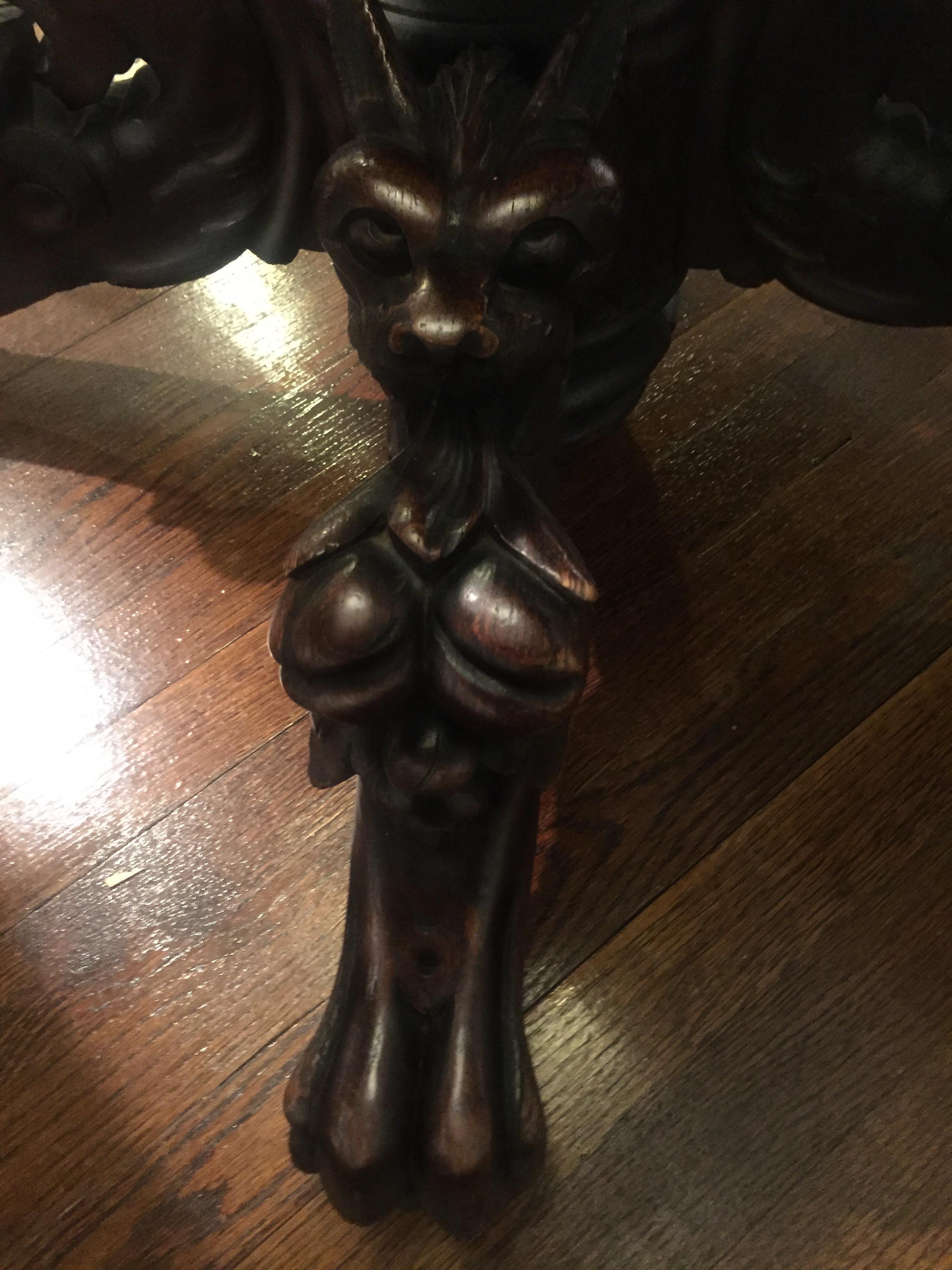 antique oak extending dining table
