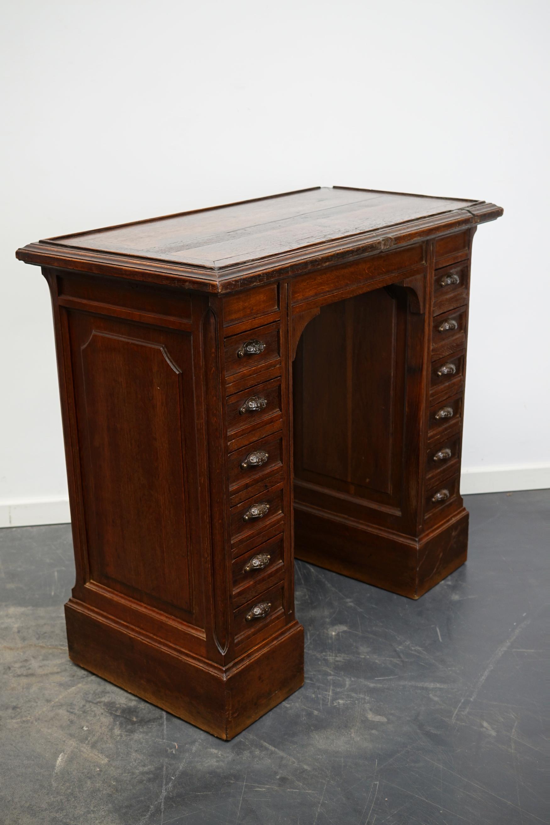 Antique French Oak Jewelers / Watchmakers Workbench, Late 19th Century 5