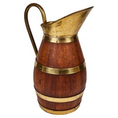 Antique French Oak Jug Tankard Pitcher Vessel