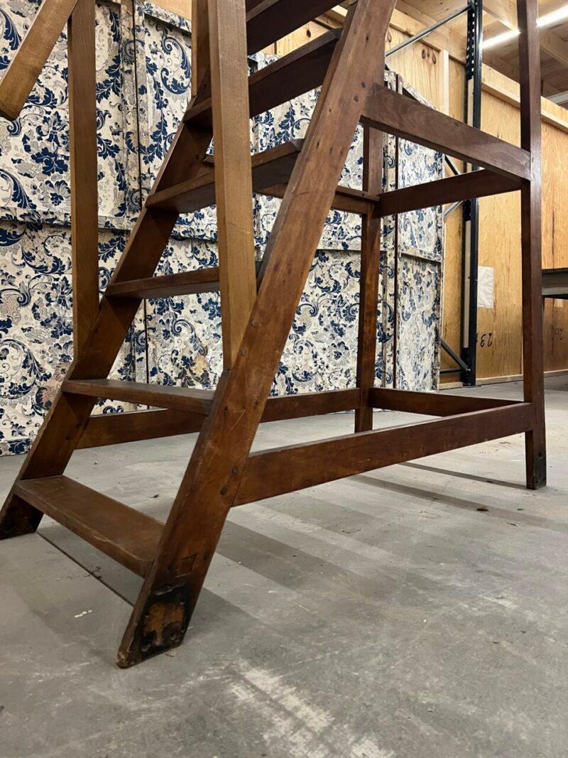 Antique French Oak Library Treppenstufen im Angebot 4