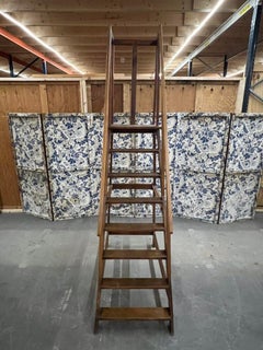 Antique French Oak Library Steps