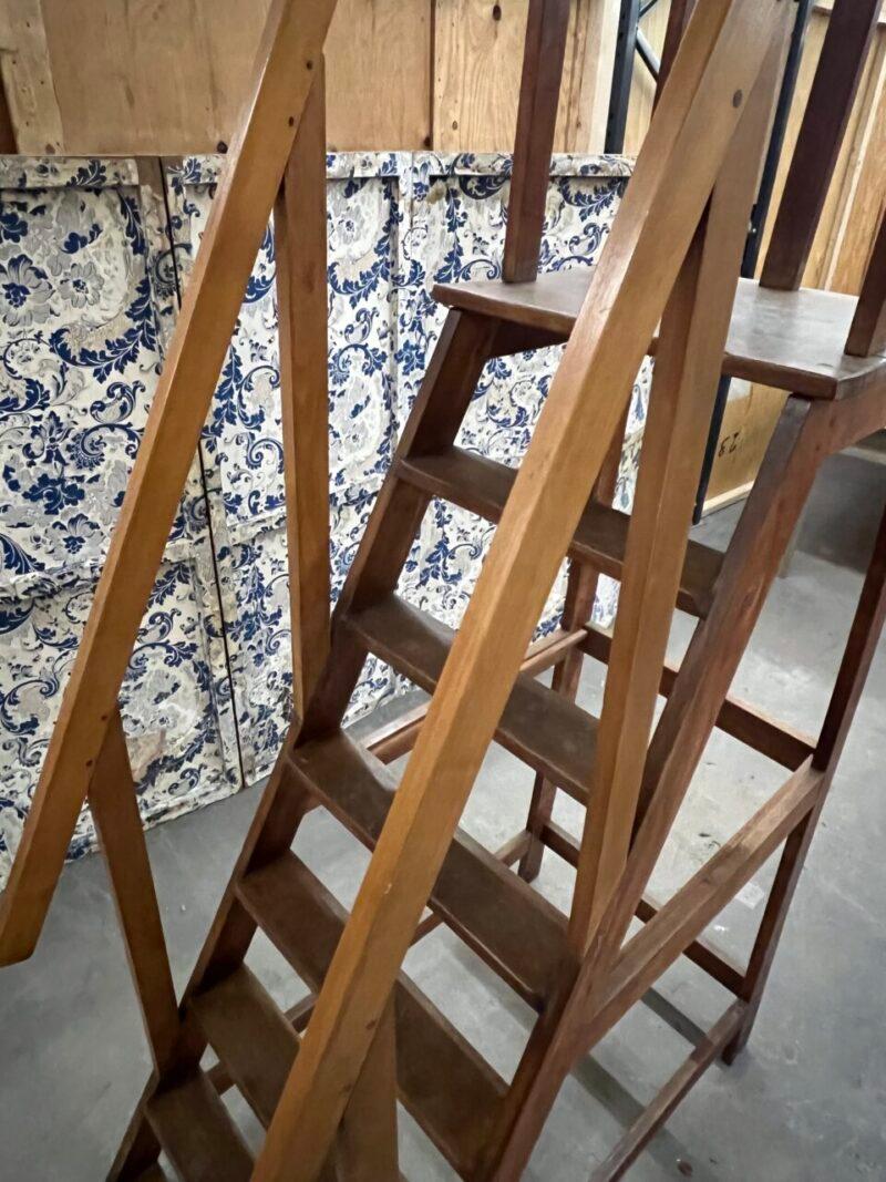 Antique French Oak Library Treppenstufen im Angebot 1