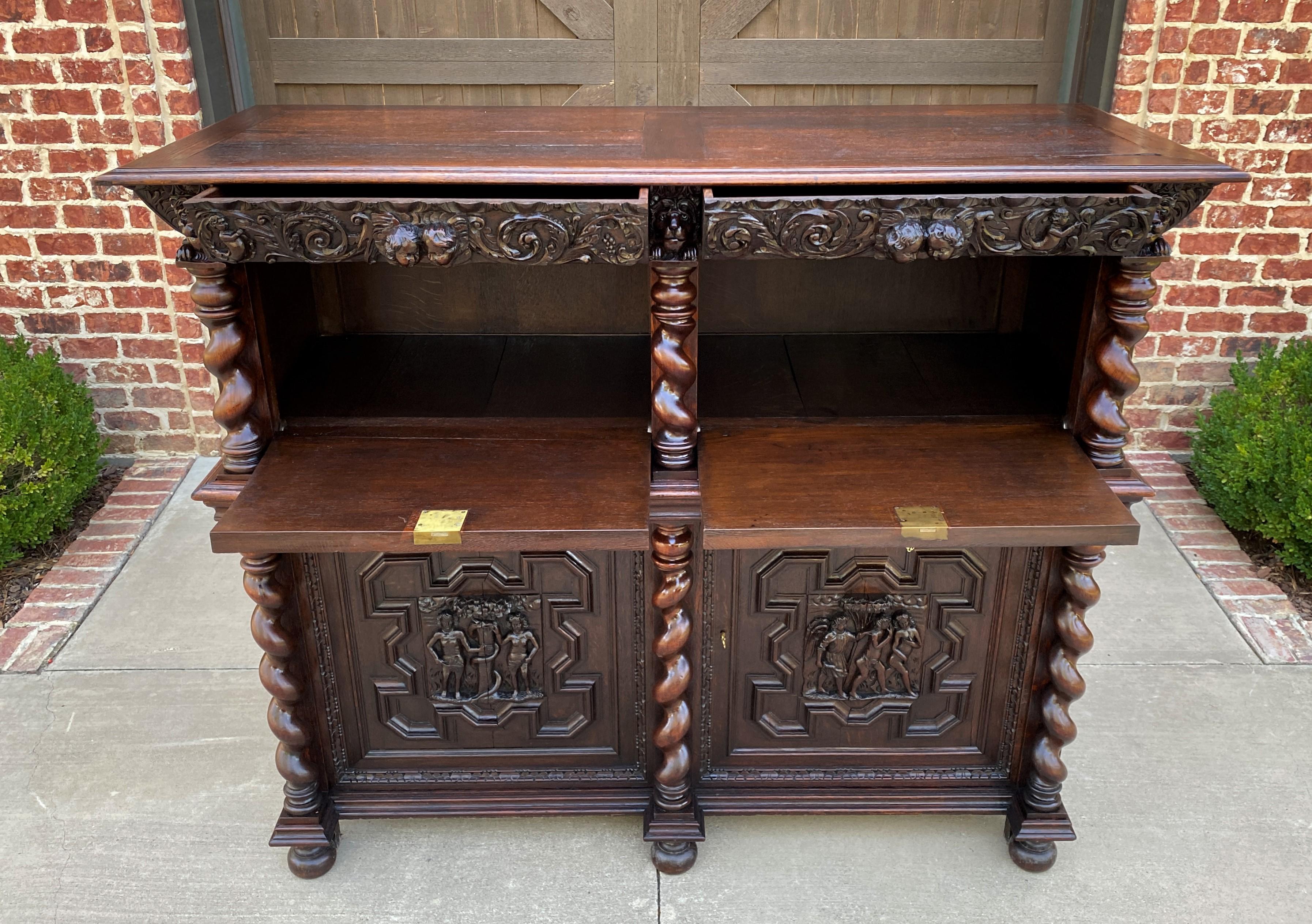 antique oak liquor cabinet