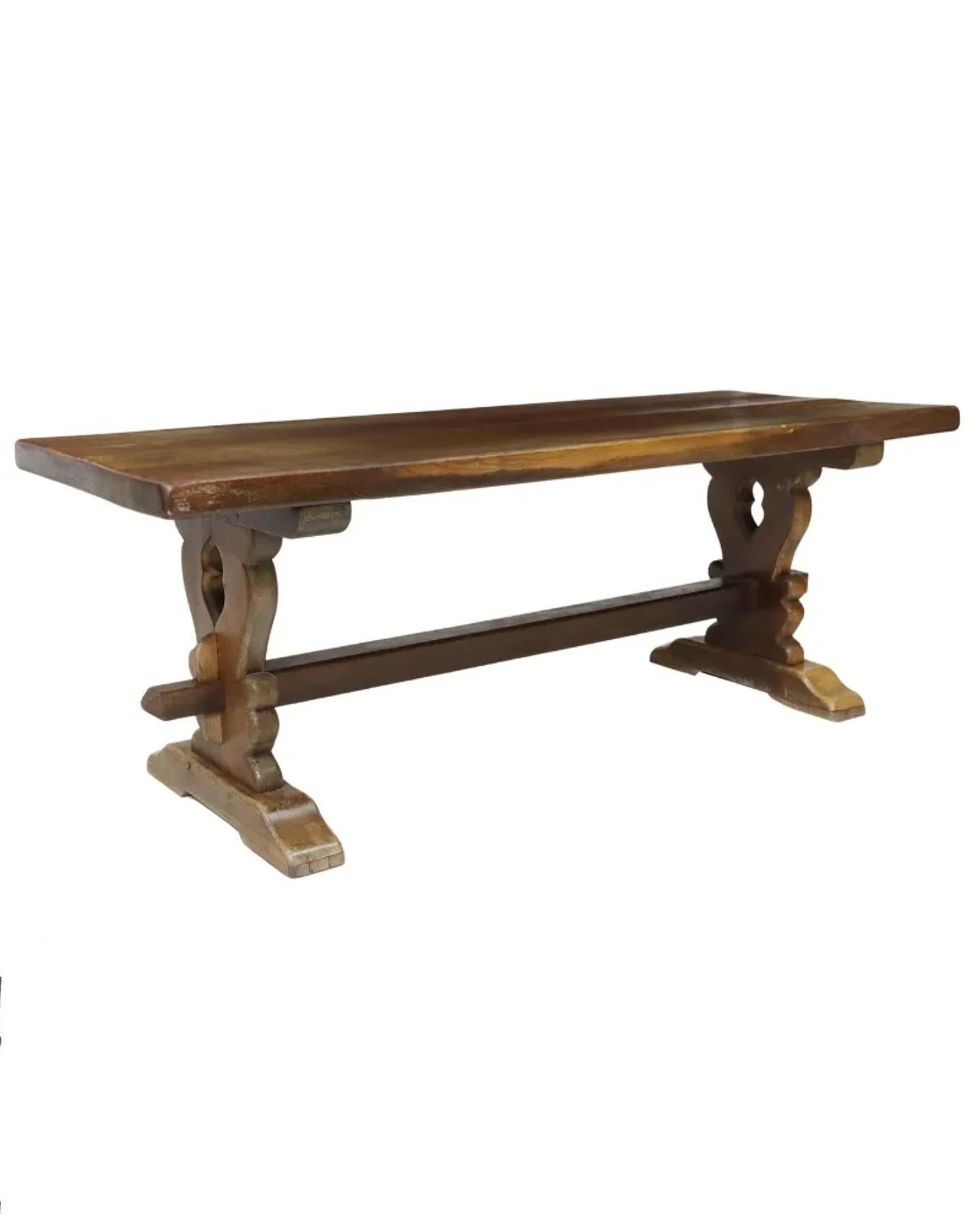 Medieval Antique French Oak Monastery Refectory Dining Table  For Sale