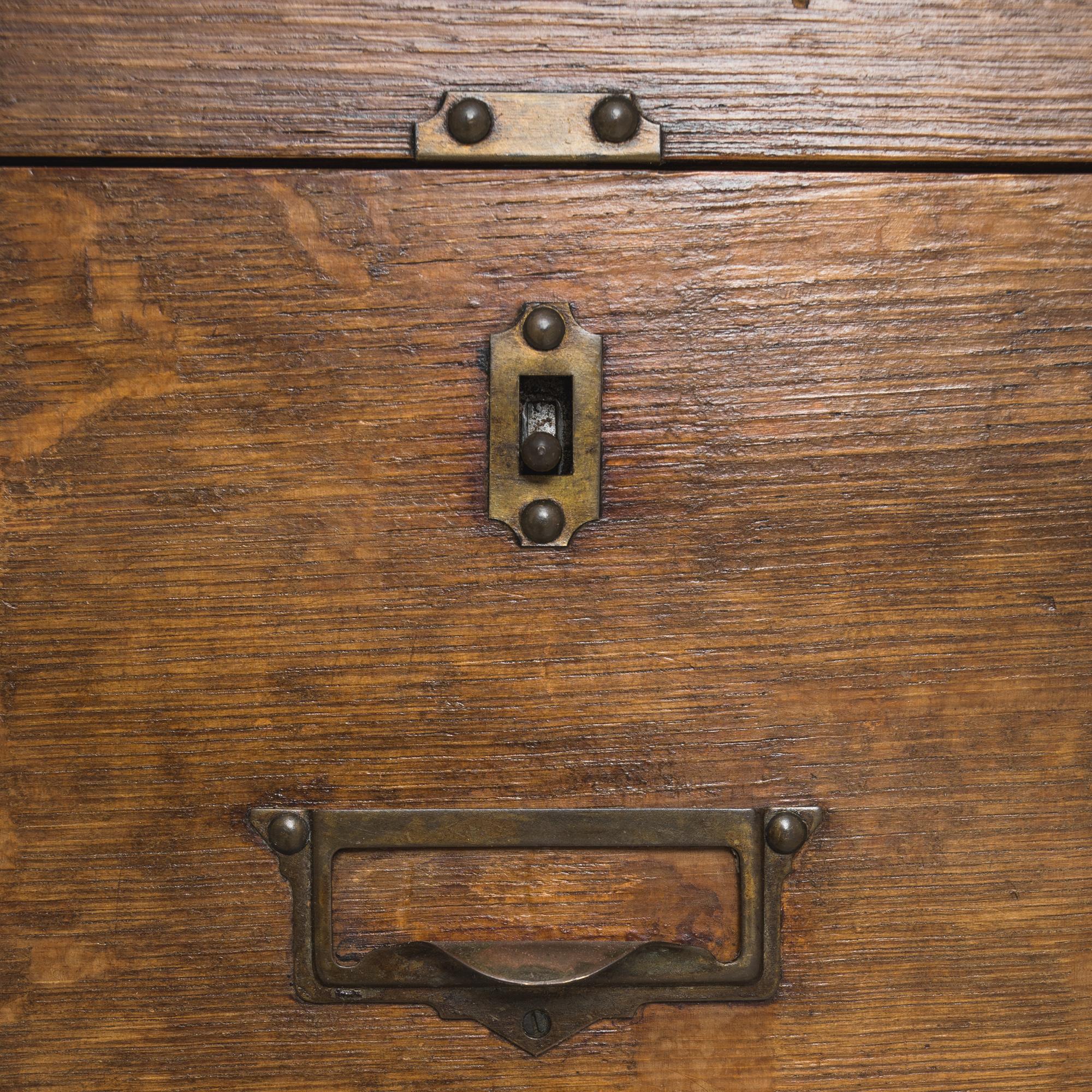Antique French Oak Pidgeon Hole Filing Cabinet 3