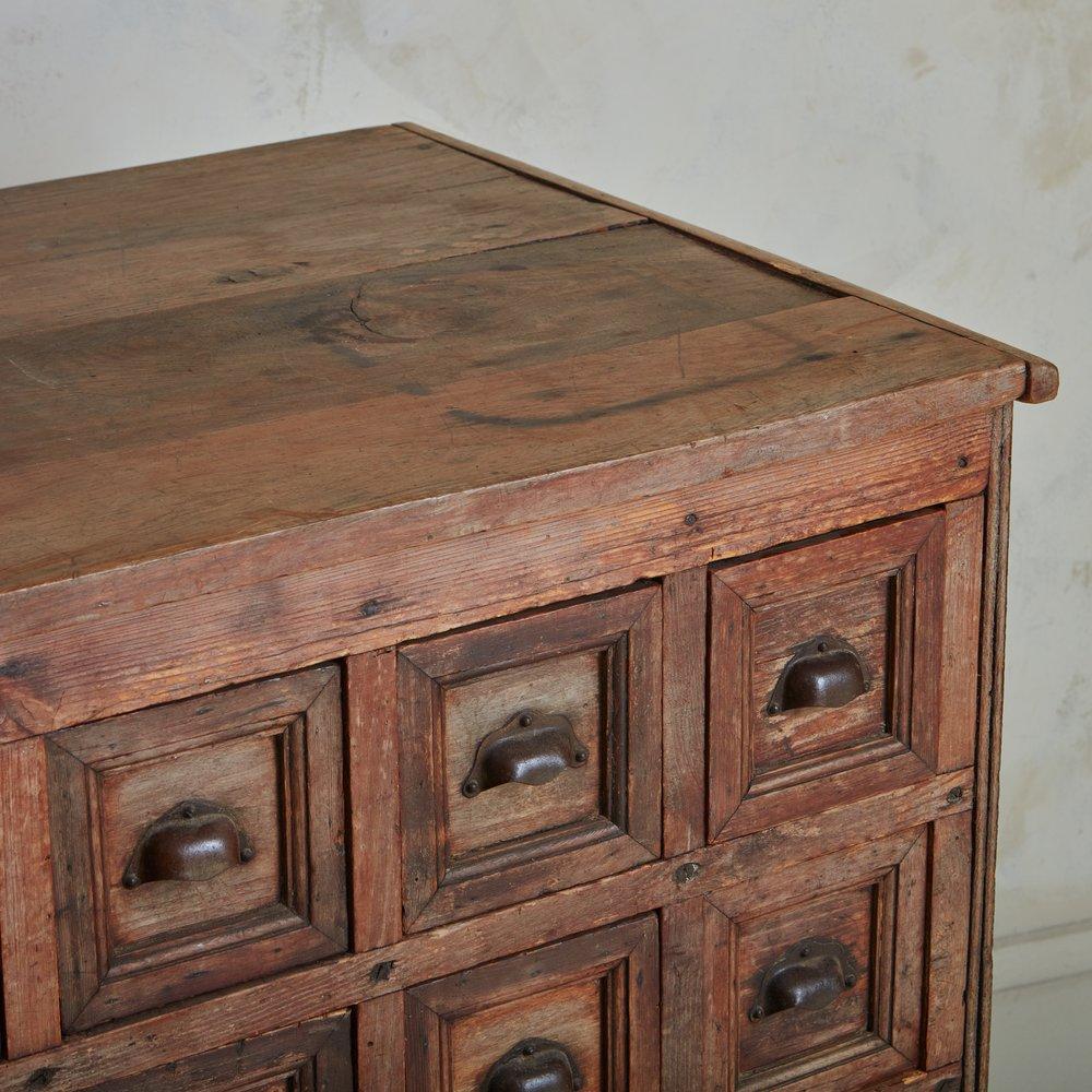 Antique French Oak + Pine Chest of Drawers 1