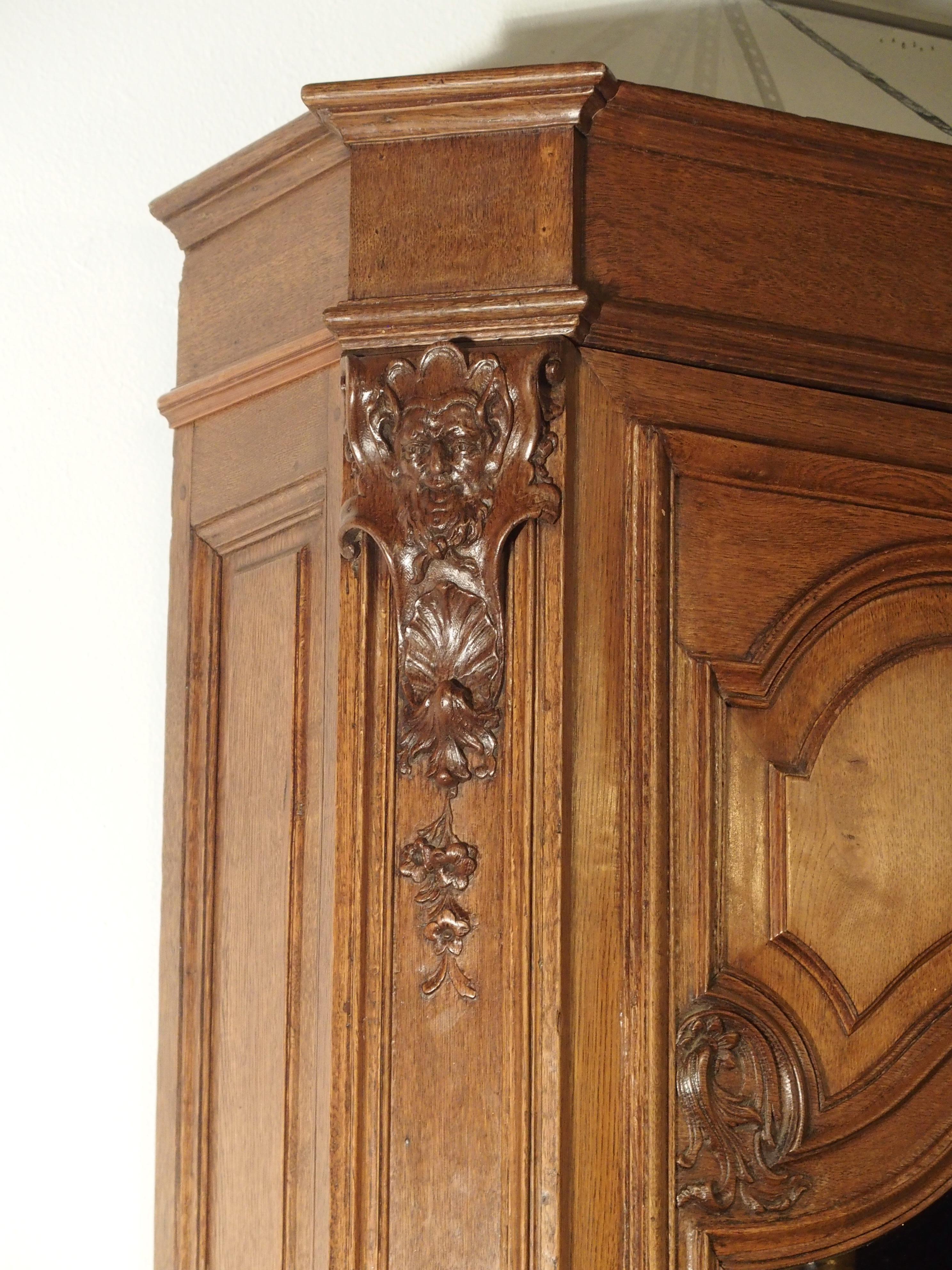 Antique French Oak Regence Style Bibliotheque, circa 1860 13