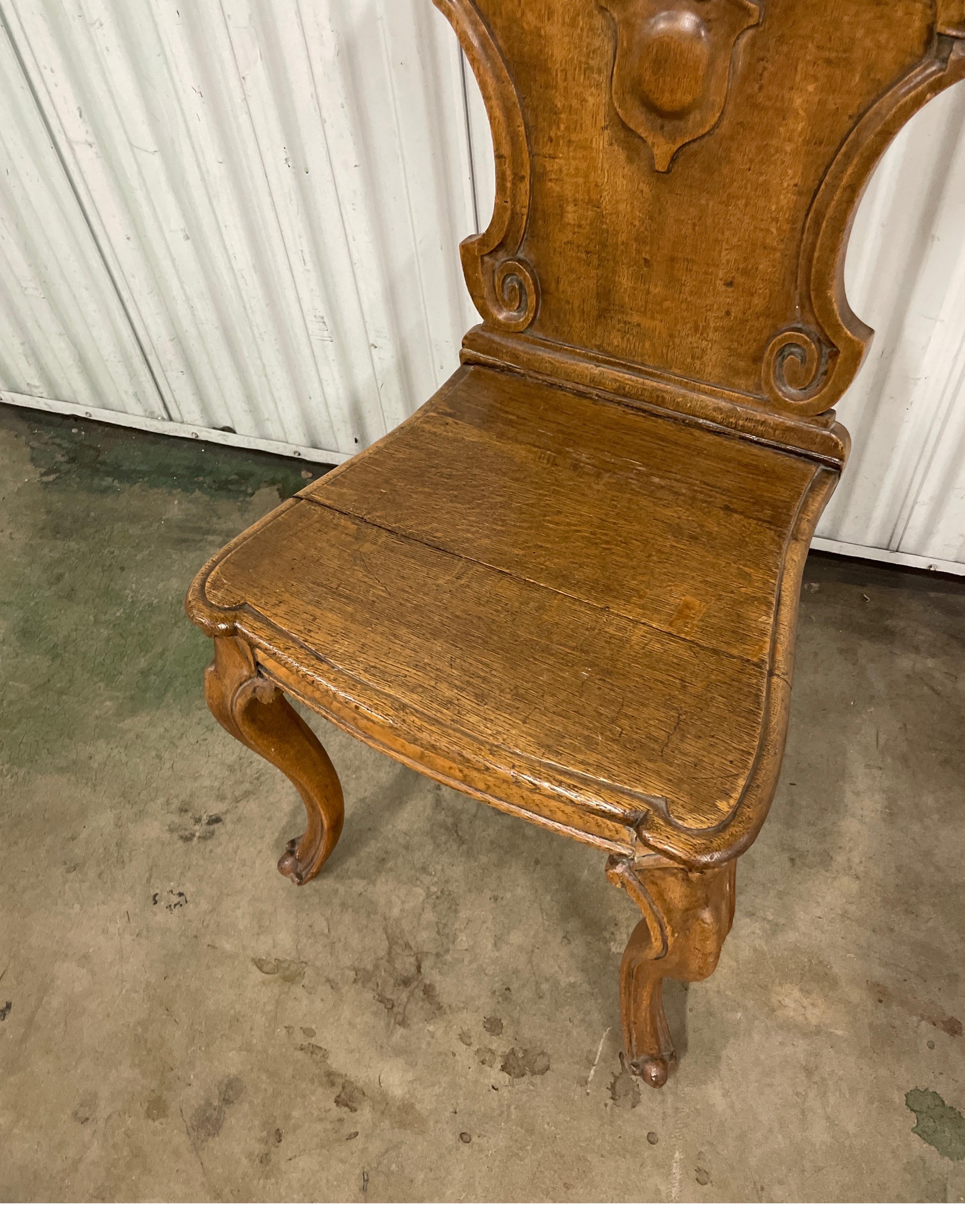 Antique French Oak Side Chair In Good Condition For Sale In West Palm Beach, FL
