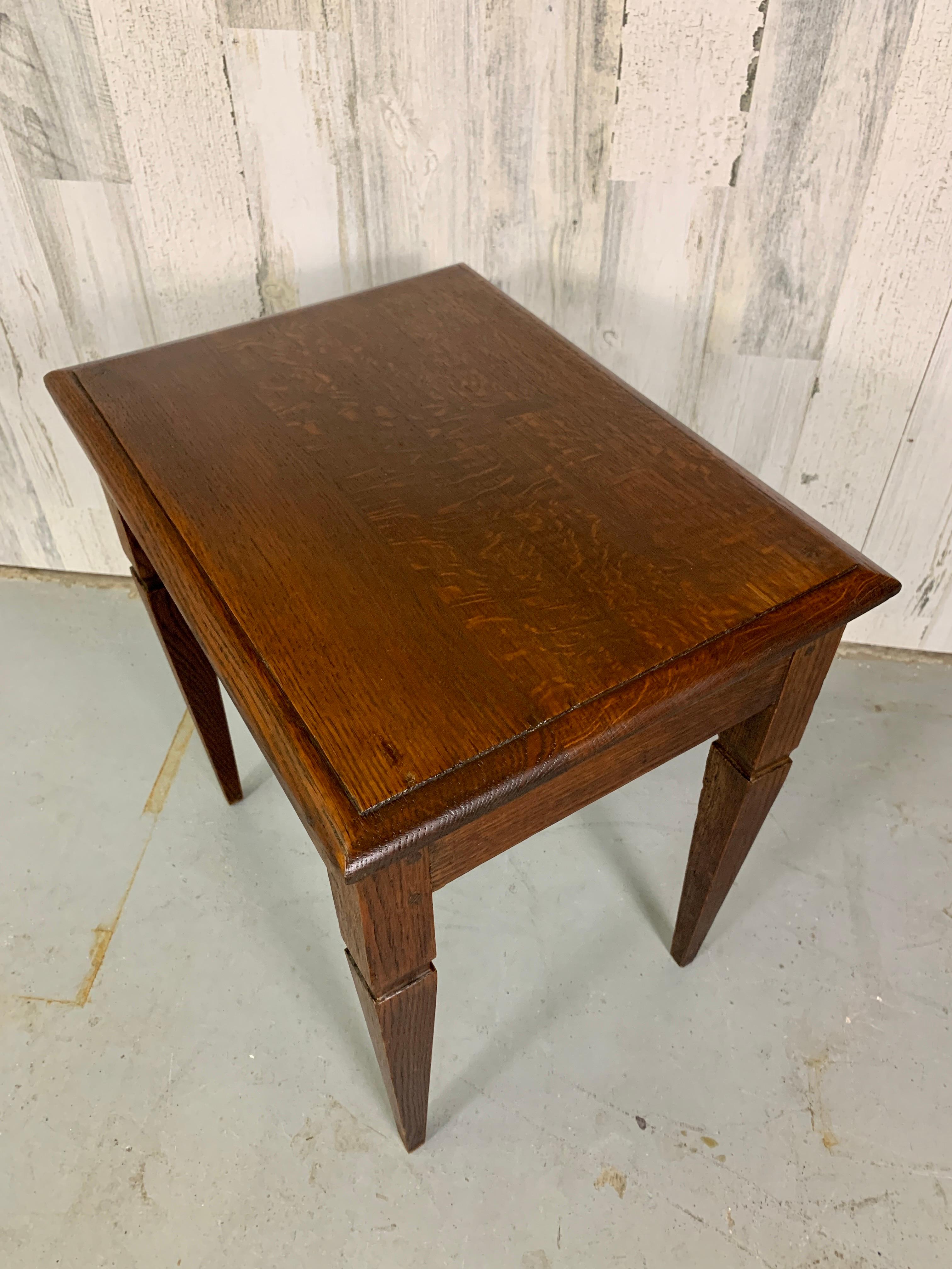 Antique French Oak Side Table 5