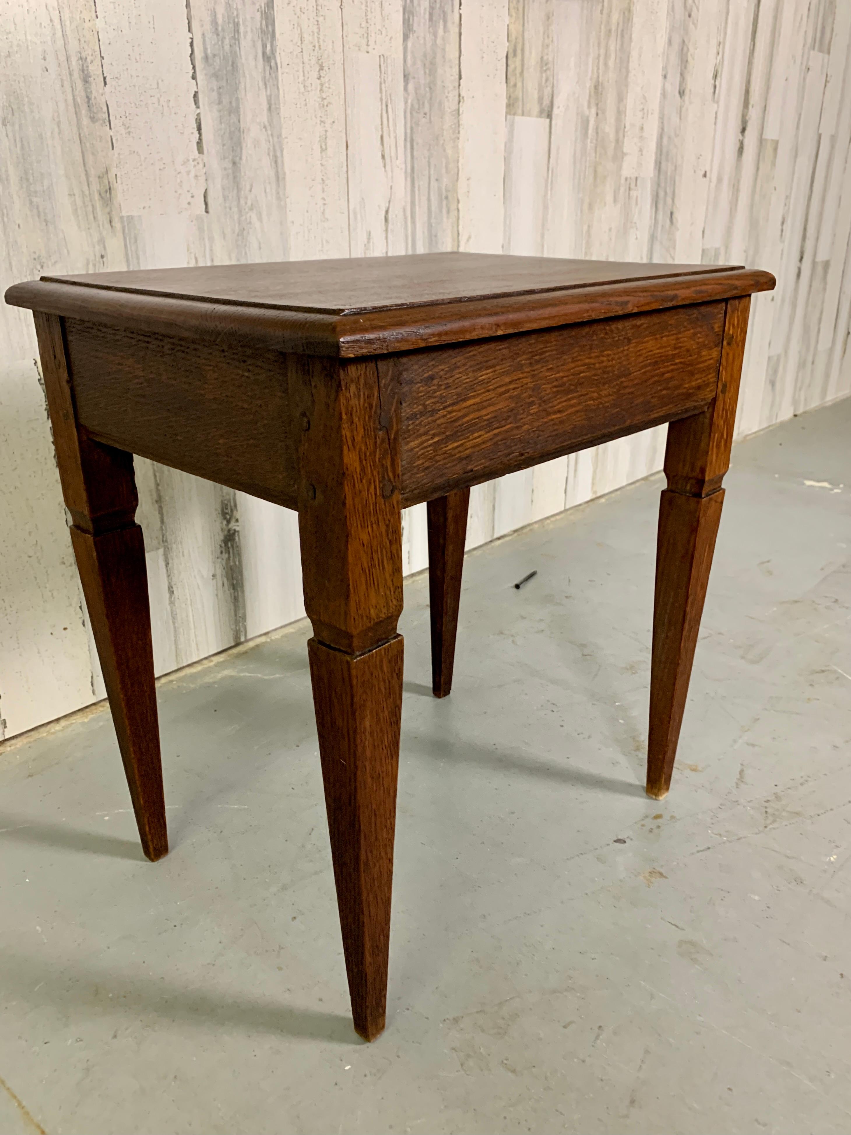 vintage oak side table