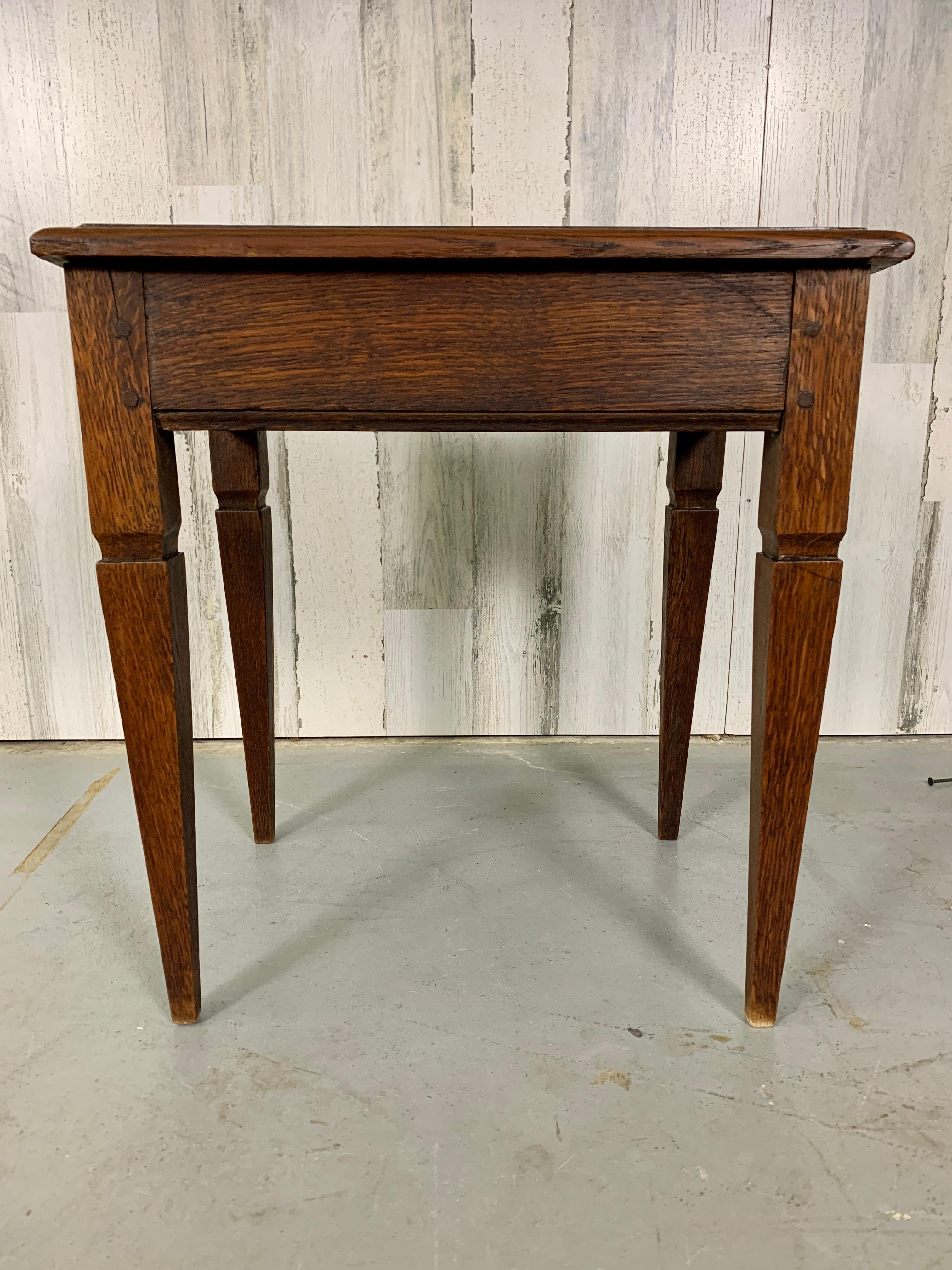 Directoire Antique French Oak Side Table
