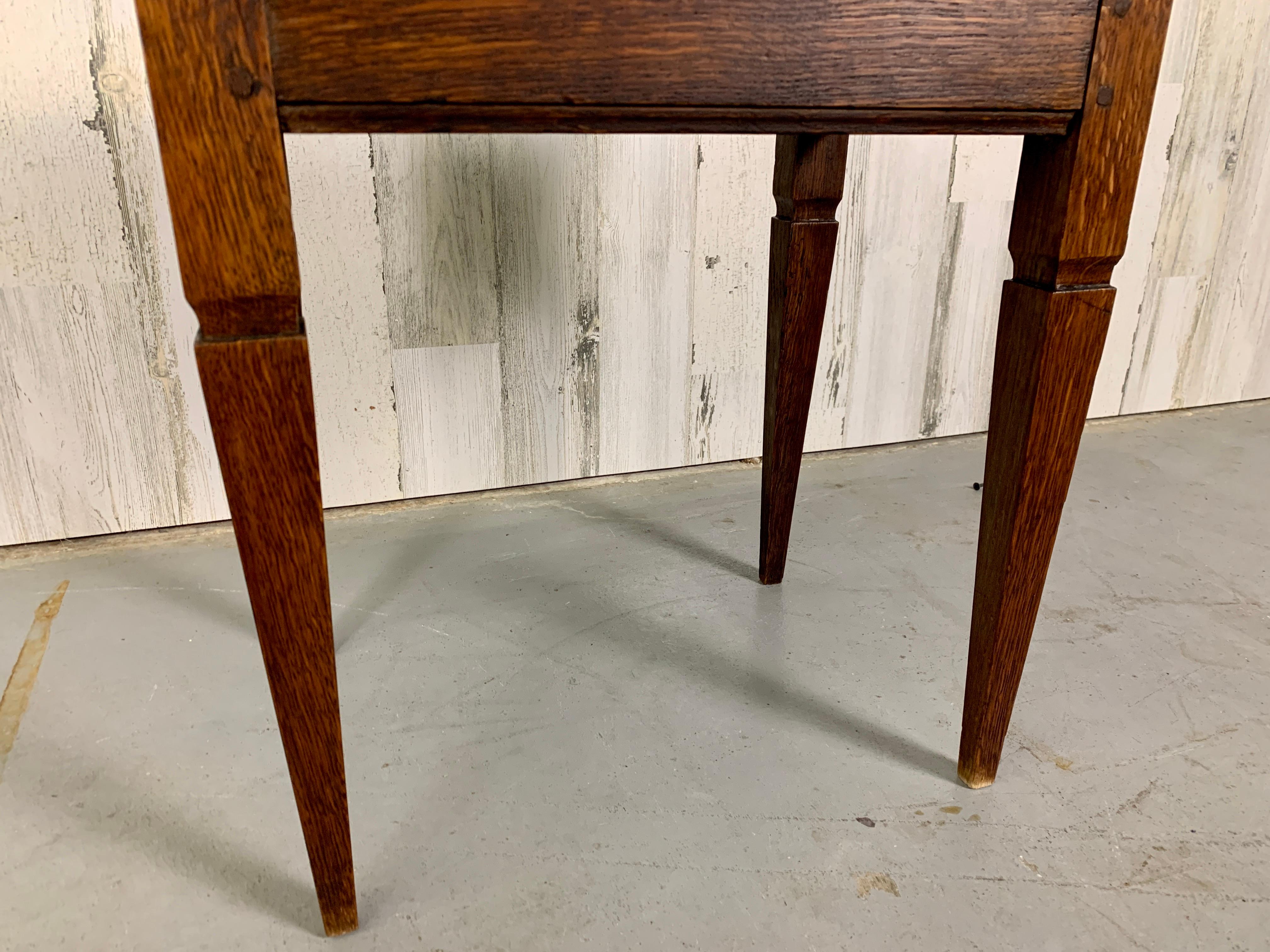19th Century Antique French Oak Side Table