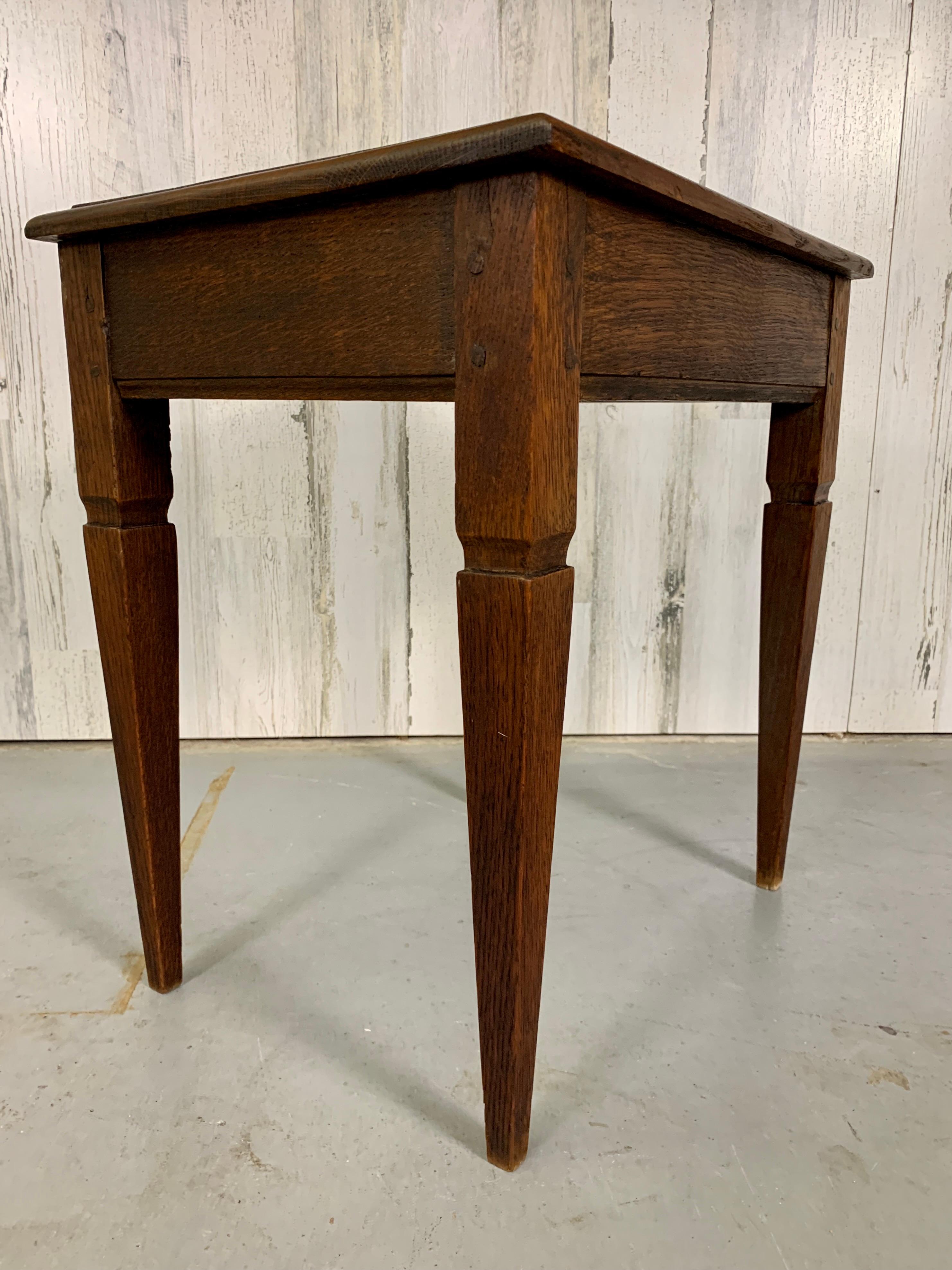Antique French Oak Side Table 1