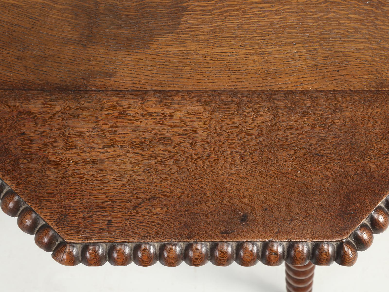 Country Antique French Oak Side Table or End Table Completely Restored