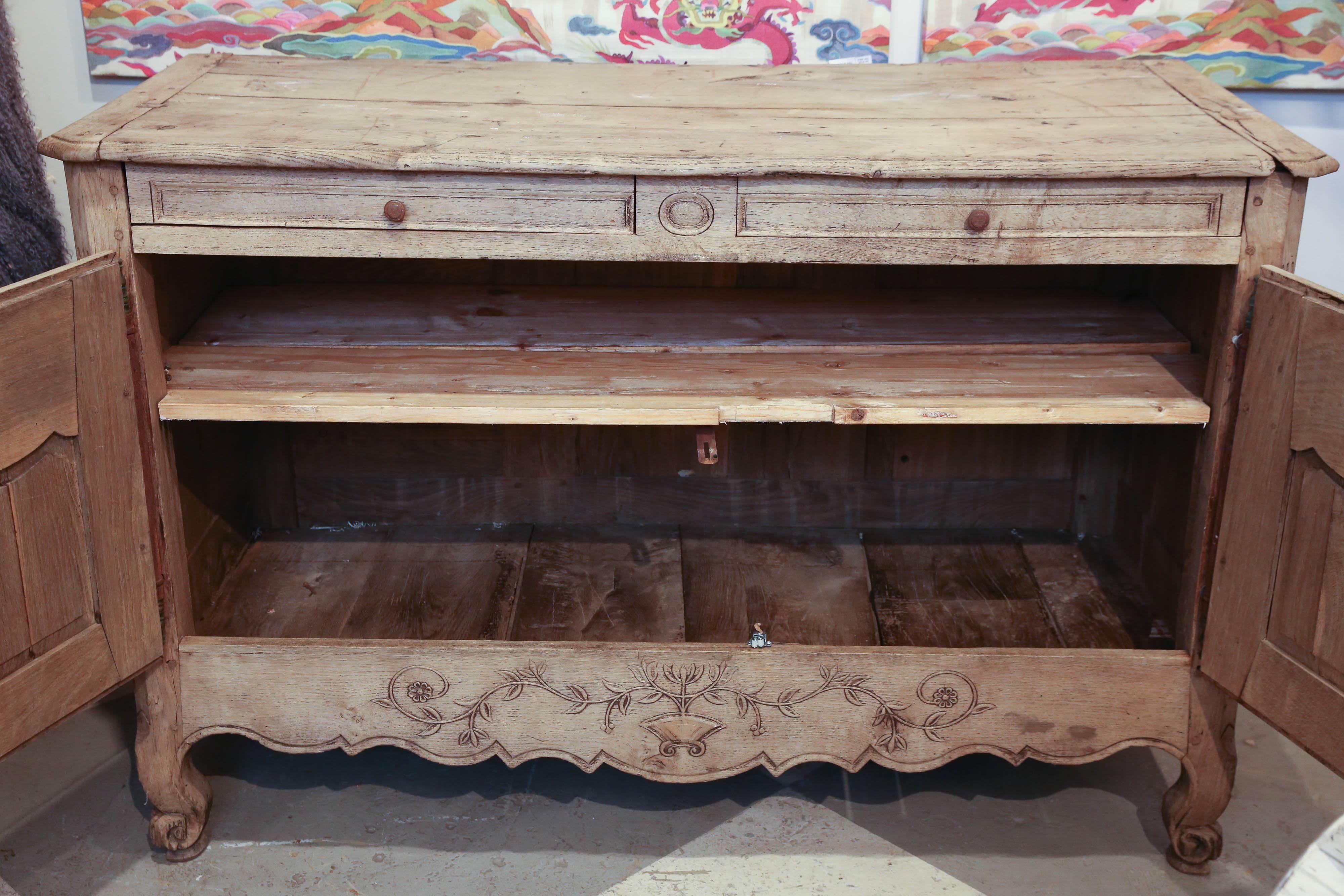 Antique French Oak Sideboard Buffet Cabinet 5