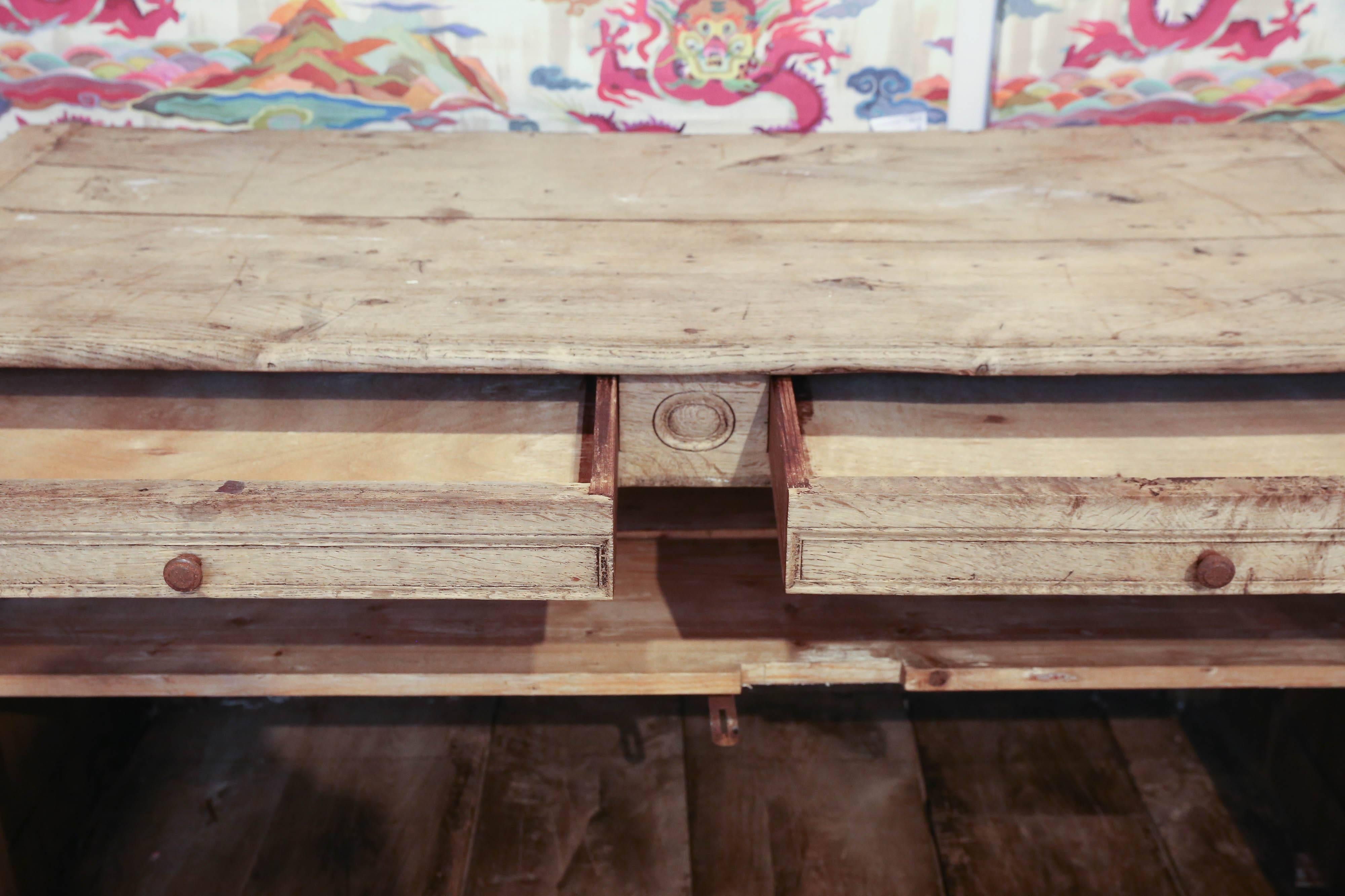 Antique French Oak Sideboard Buffet Cabinet 6