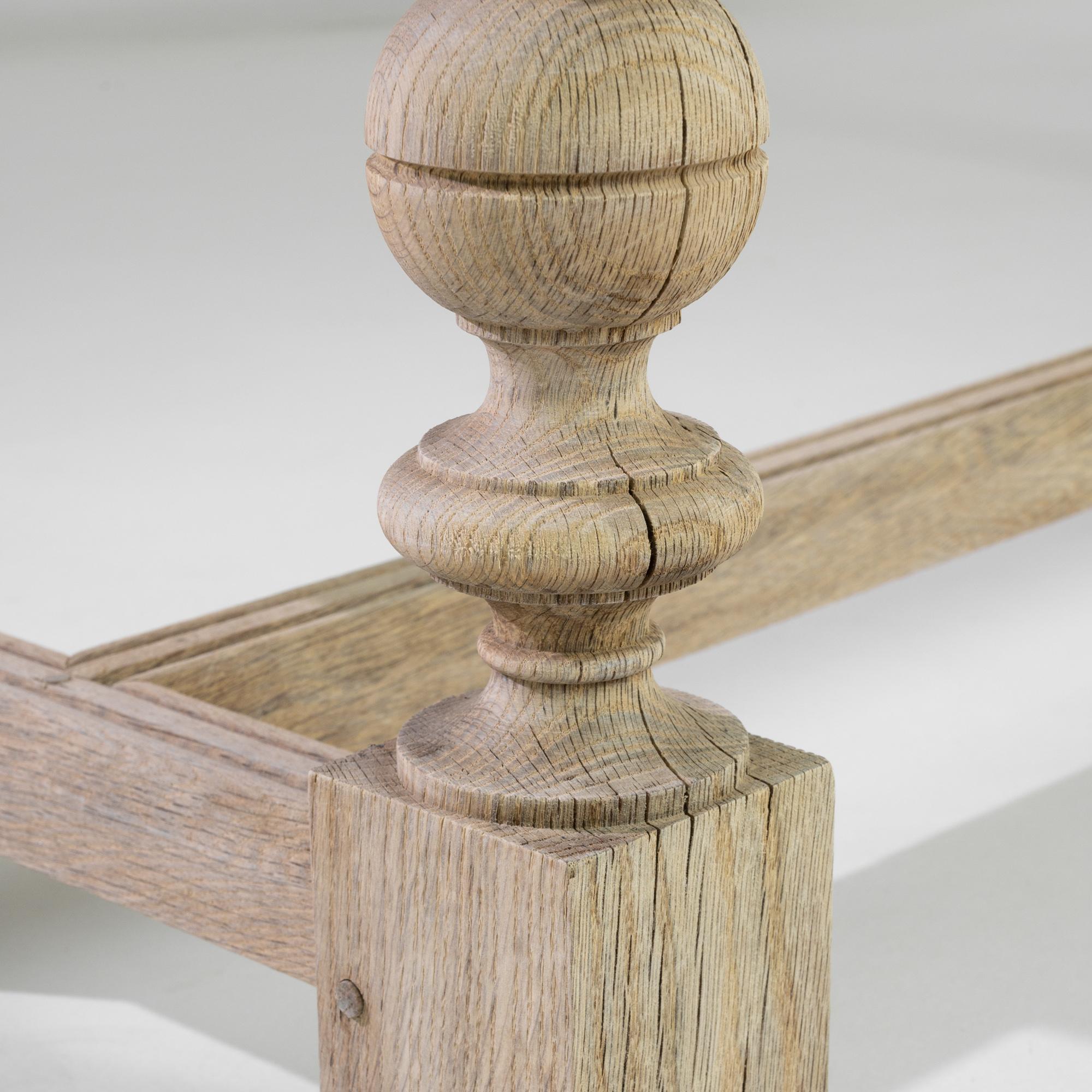 Antique French Oak Table on Turned Legs 3