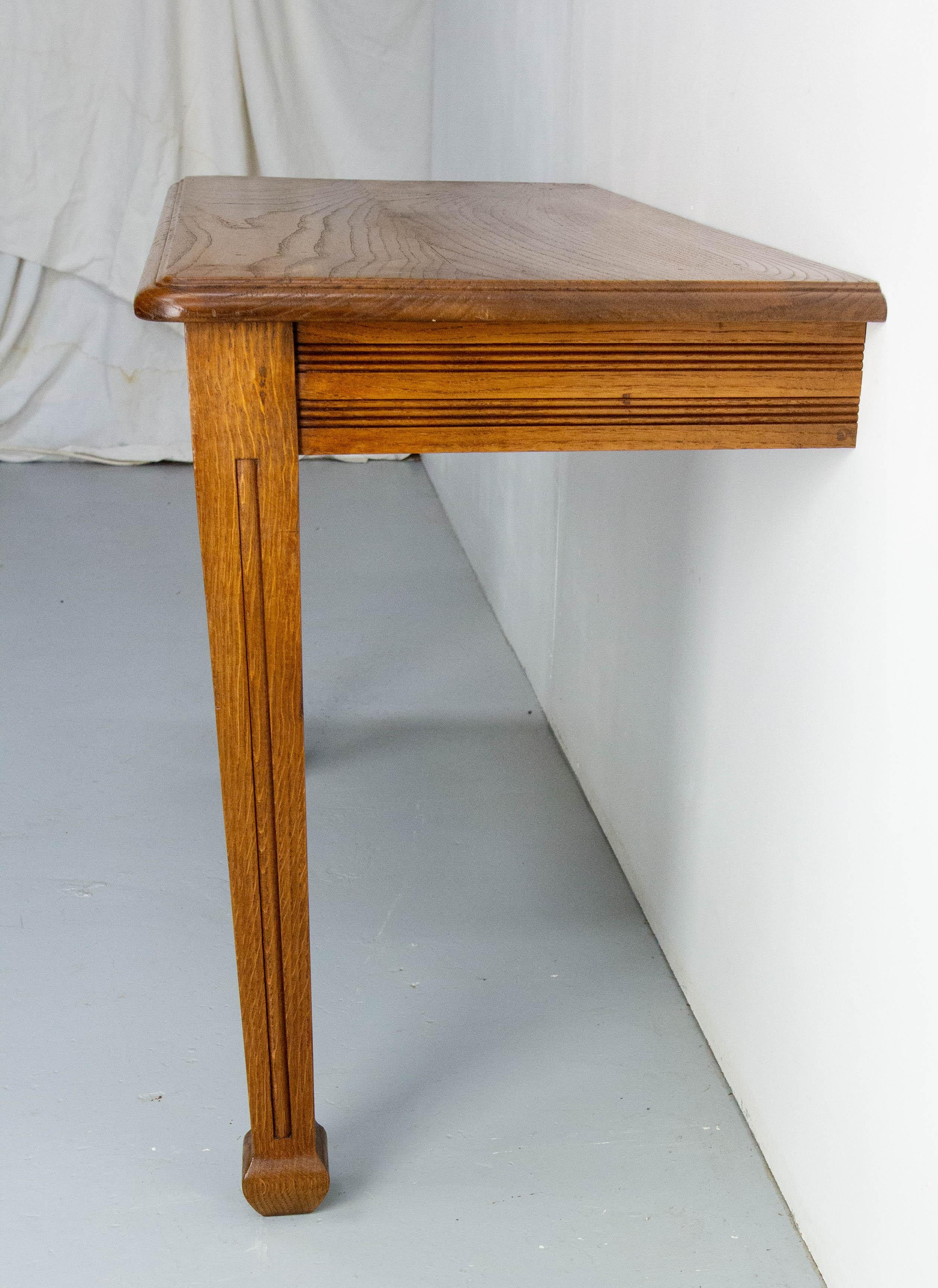 Antique French Oak Wall-Mounted Console Art Deco circa 1940 For Sale 4