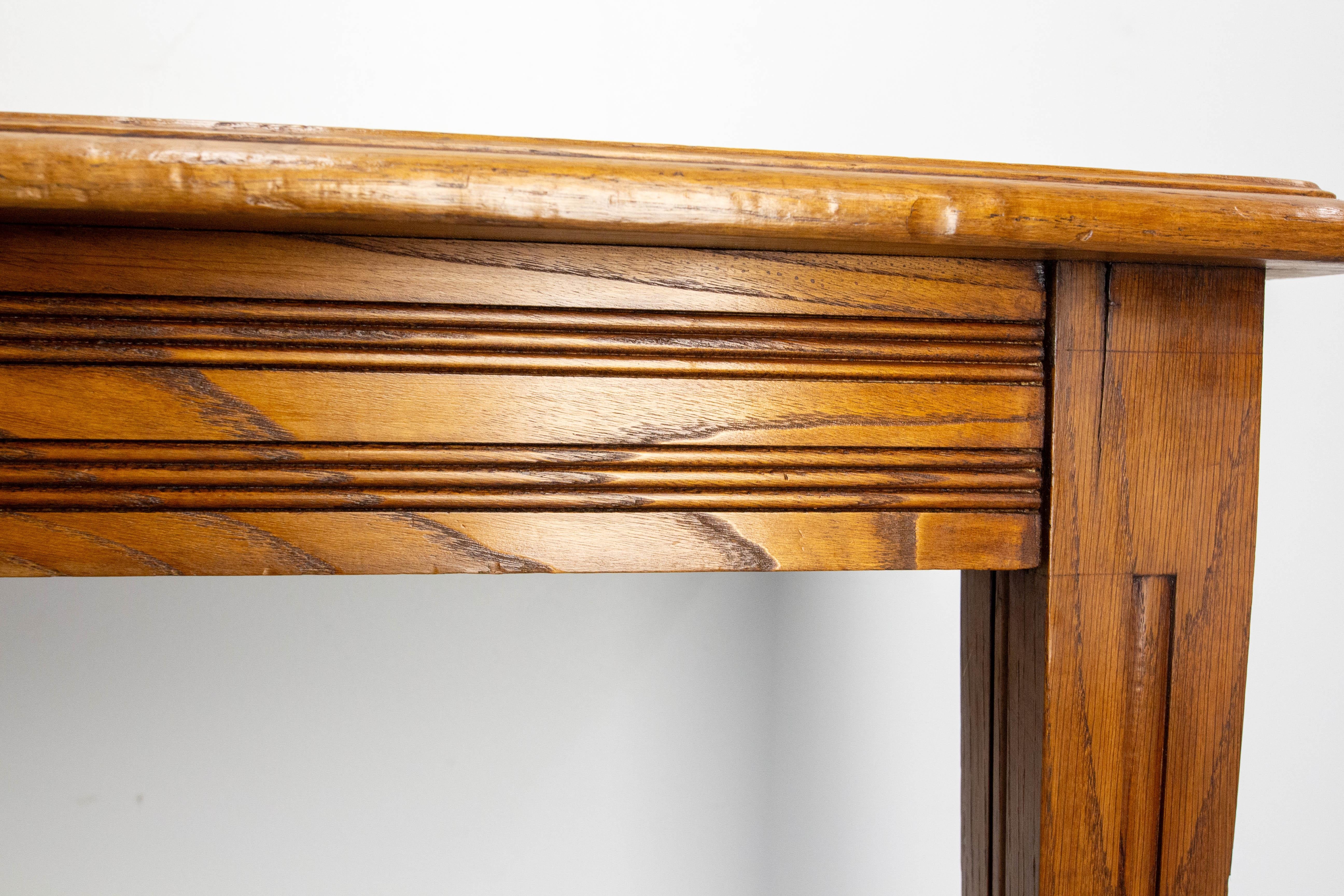 Antique French Oak Wall-Mounted Console Art Deco circa 1940 For Sale 5