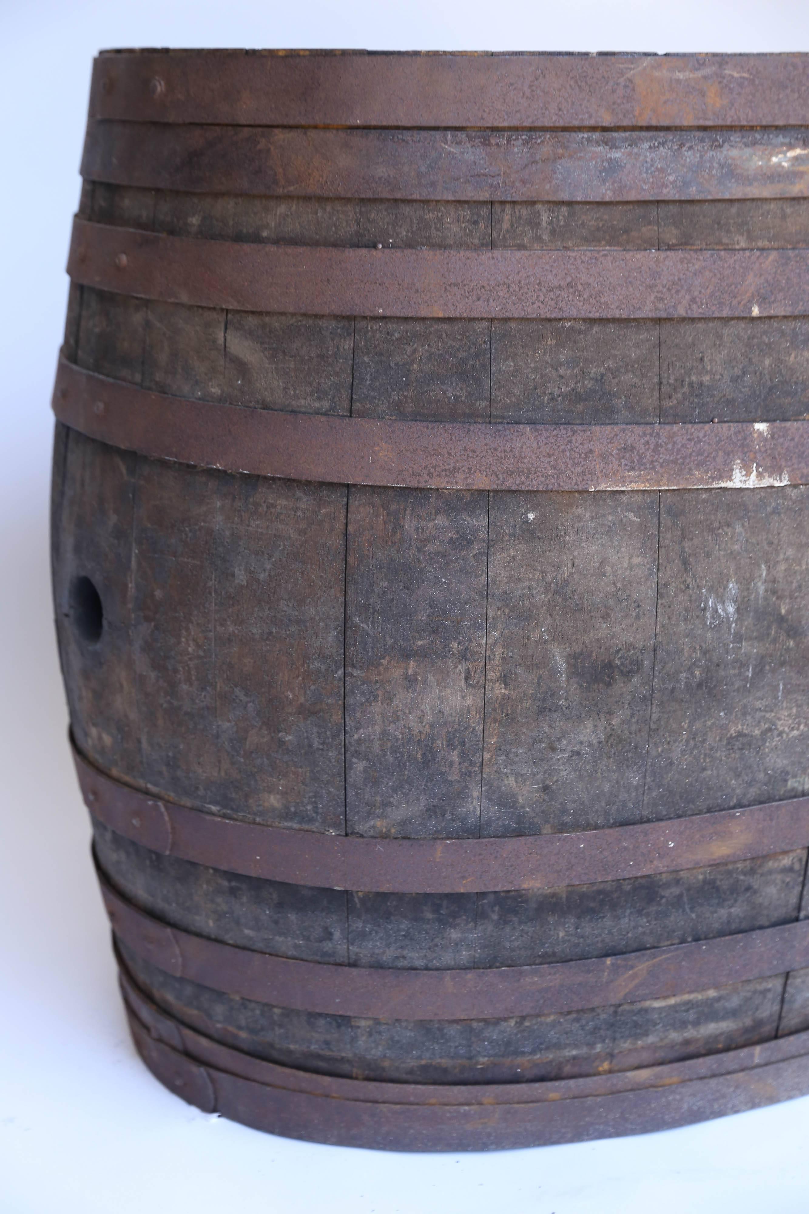 antique wine barrels