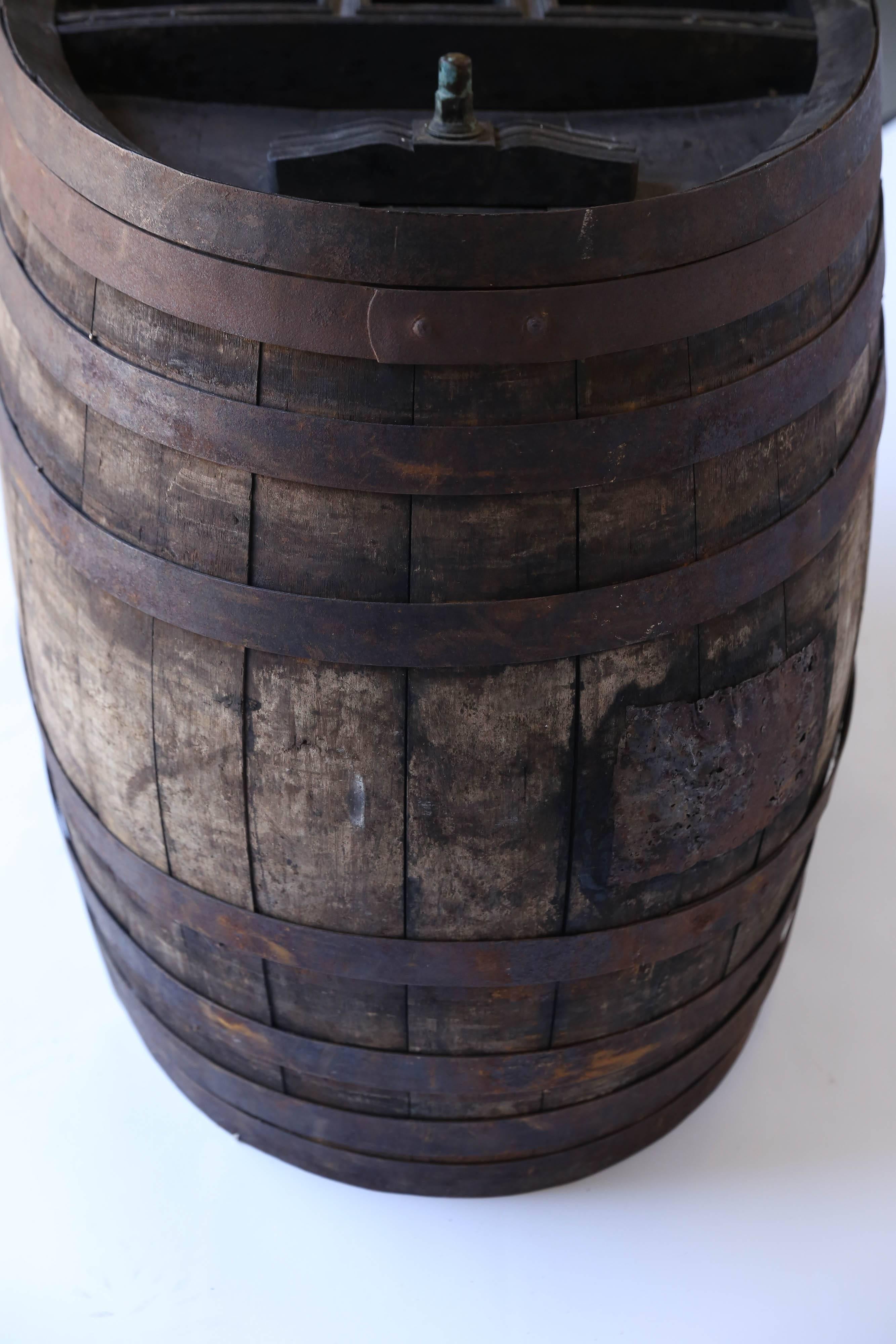 Wood Antique French Oak Wine Barrel