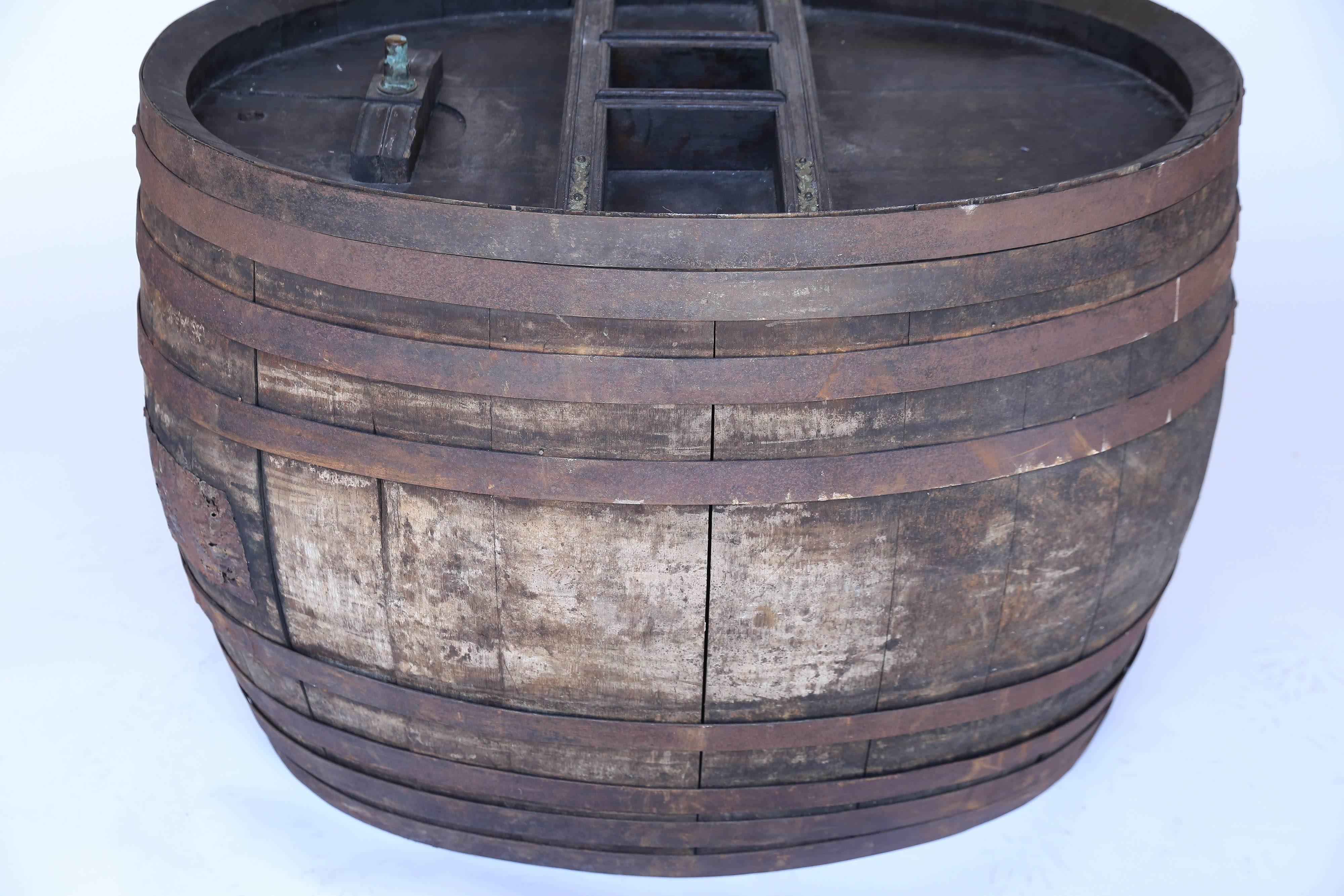 Antique French Oak Wine Barrel 1