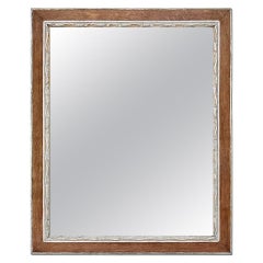 Antique French Oak Wood and Silvered Mirror, circa 1940