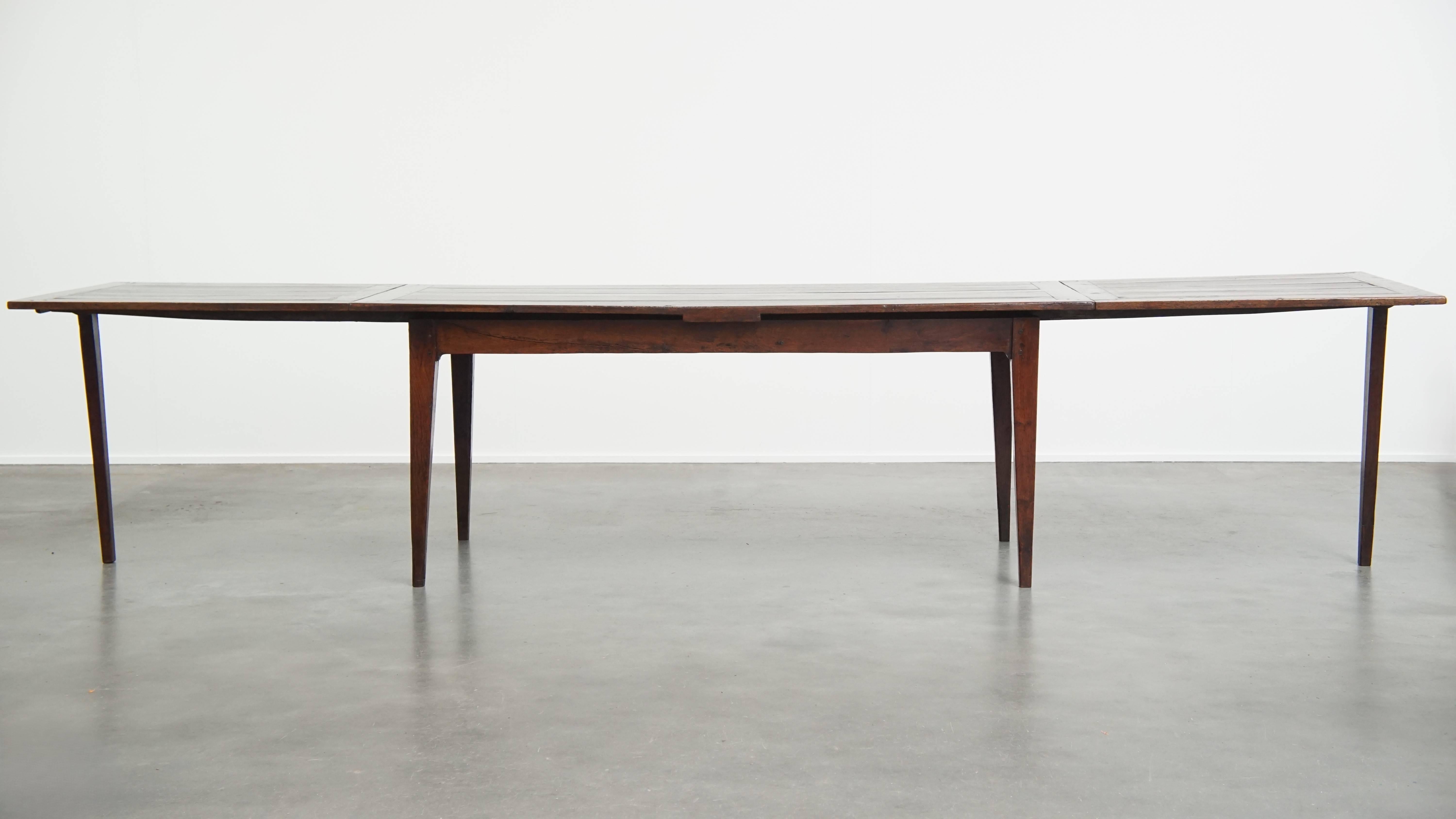 Classical Roman Antique French Oak XXL Dining Table from the Late 18th / Early 19th Century For Sale