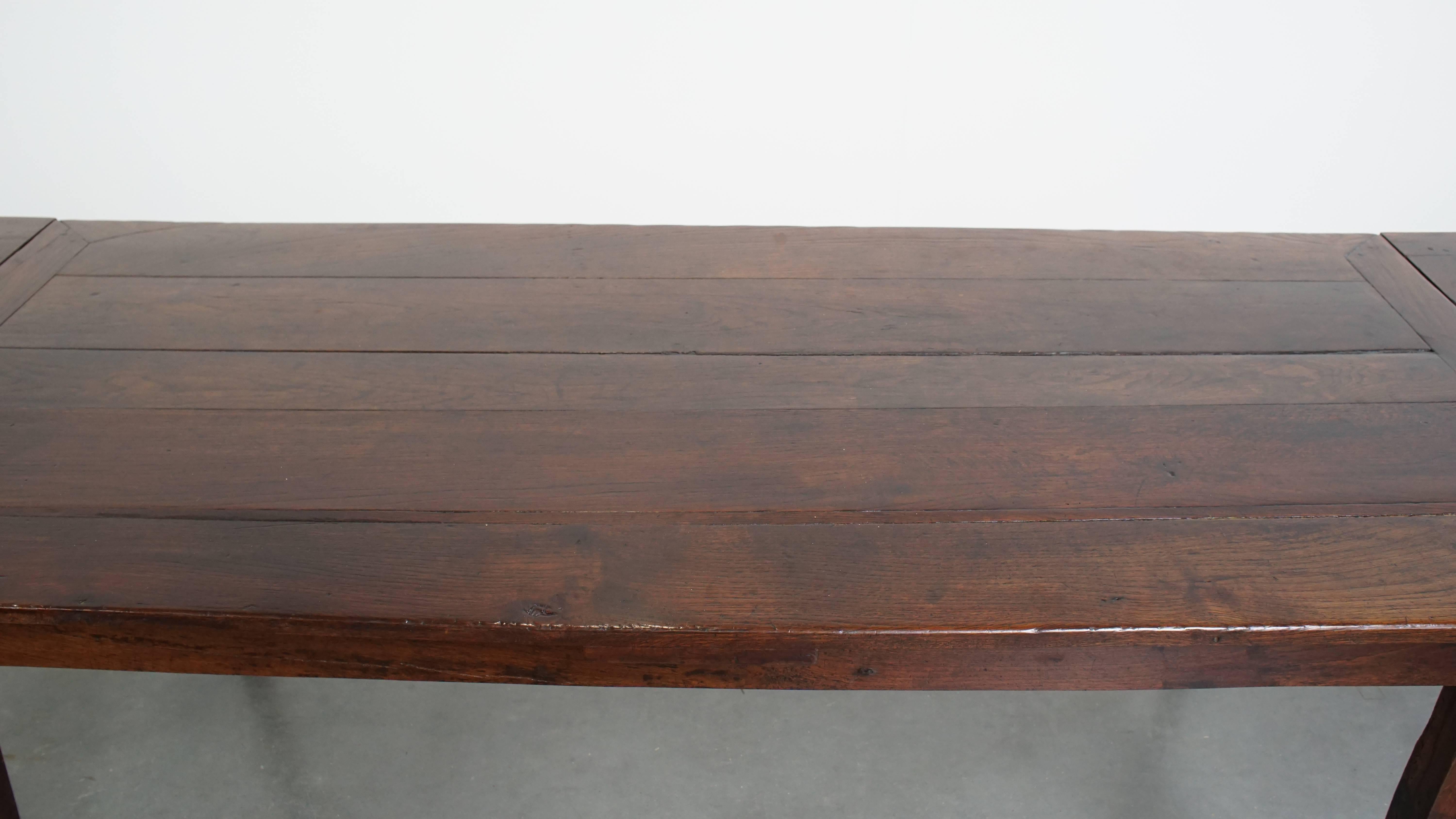 Antique French Oak XXL Dining Table from the Late 18th / Early 19th Century In Good Condition For Sale In Harderwijk, NL