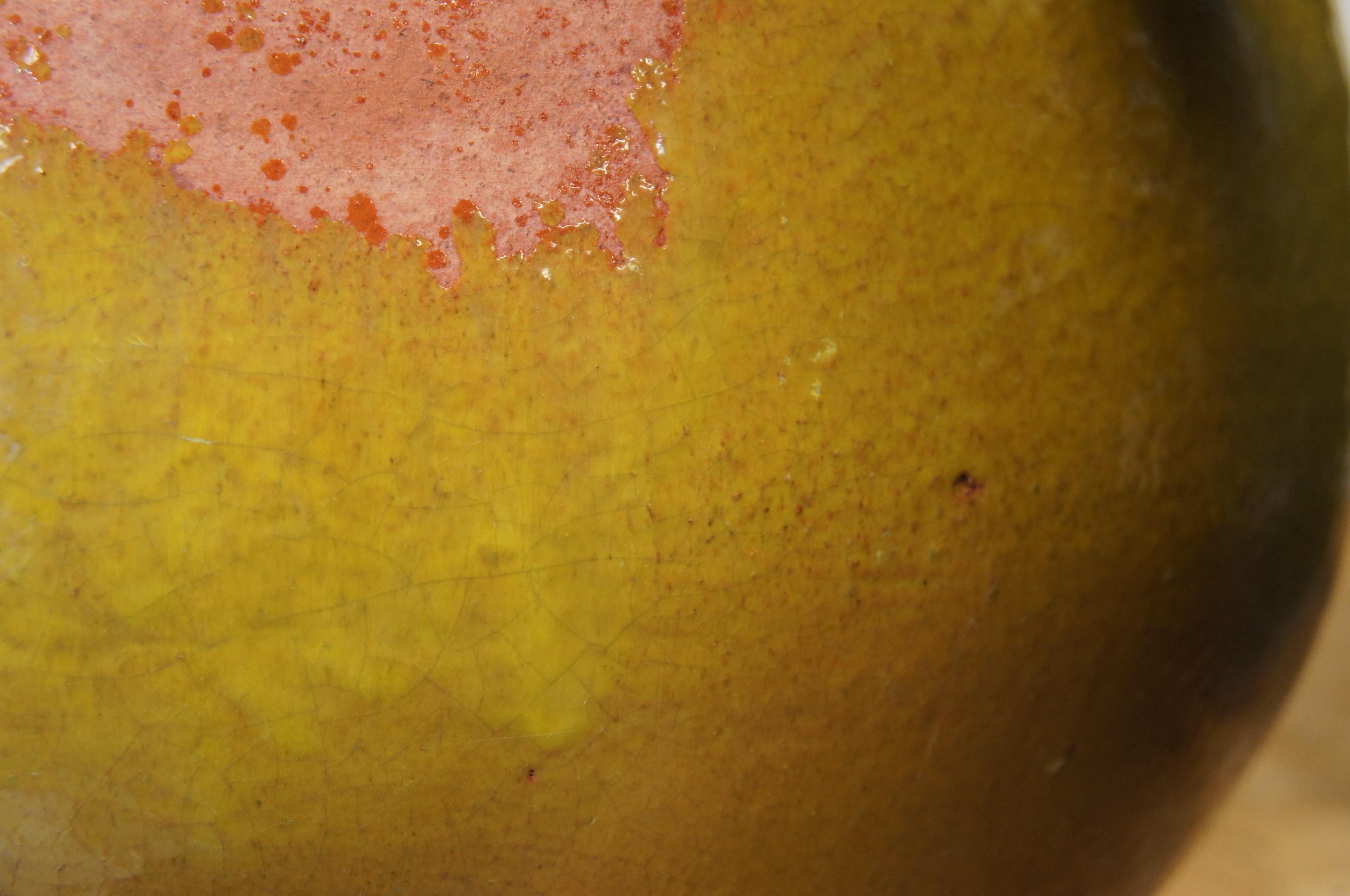 Antique French Ochre Terracotta Olive Oil Jar Jarrón Amphora Vessel 19