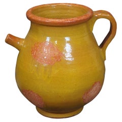 Antique French Ochre Terracotta Olive Oil Jar Jug Amphora Vase Vessel 19"