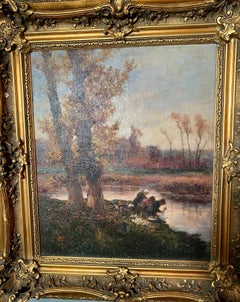 Antique French Oil on Canvas, 19th Century